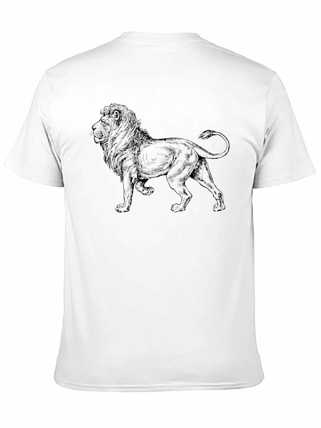 Black Lion Graphic Black T-Shirt for Men view 11