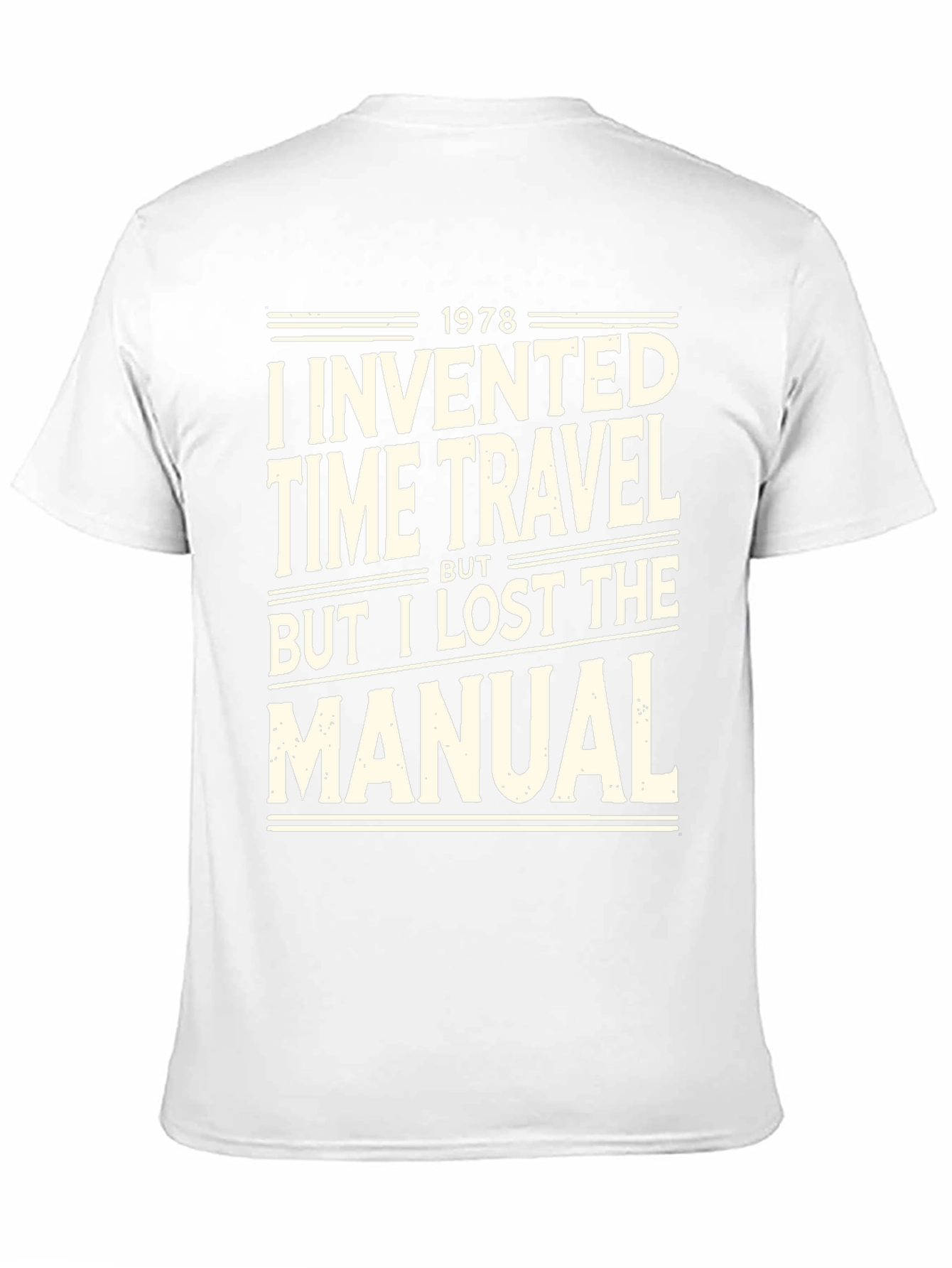 Black Time Travel Humor Graphic Tee - Lost Manual view 11