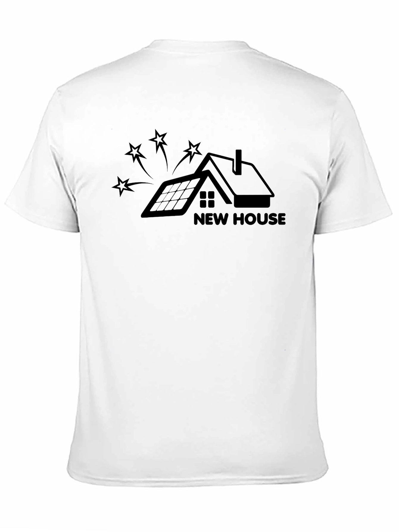 Black New House Graphic Tee - Modern Design, Black Shirt view 11