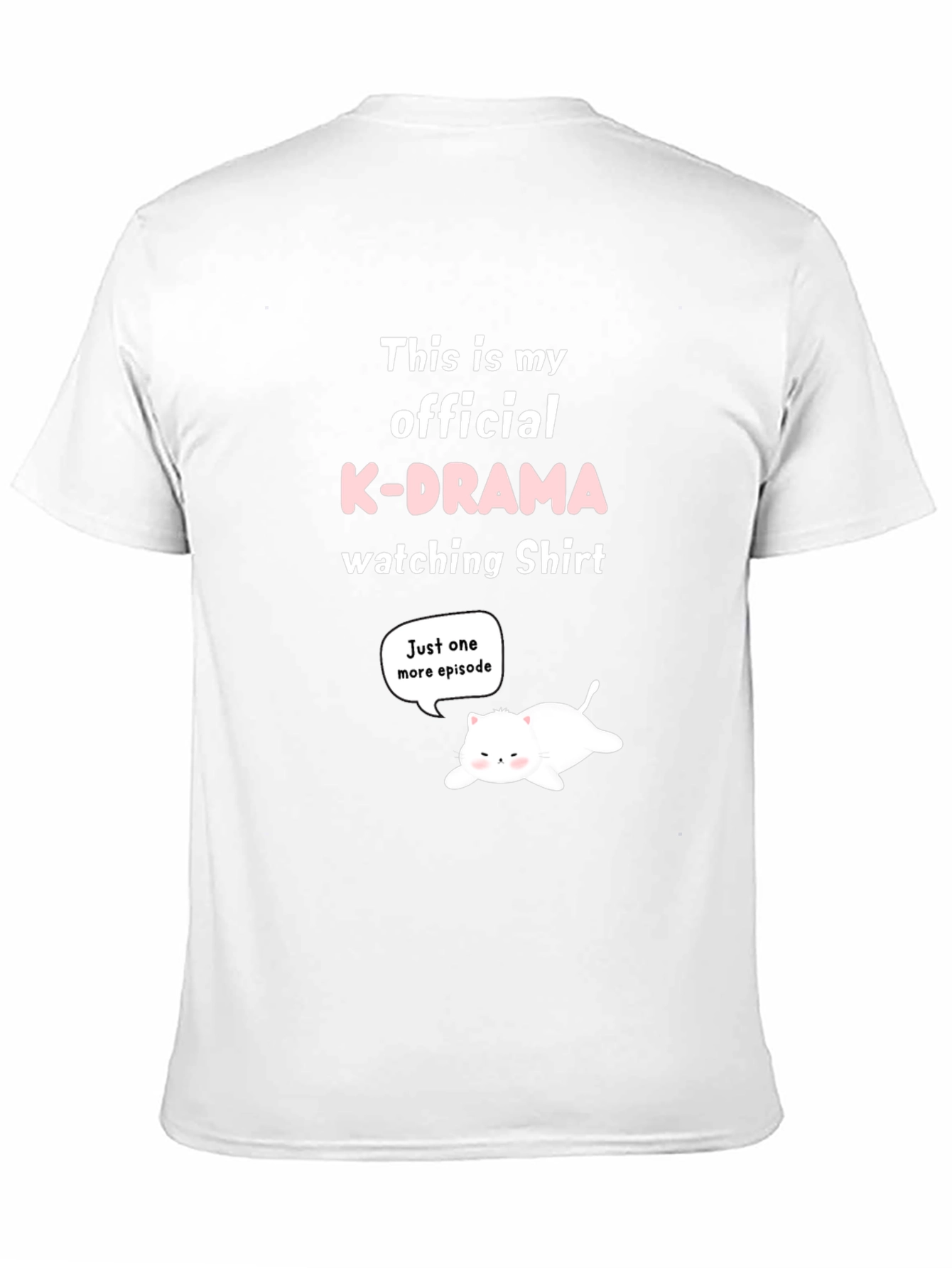 Black K-Drama Watching Shirt - Funny Cat Tee view 11