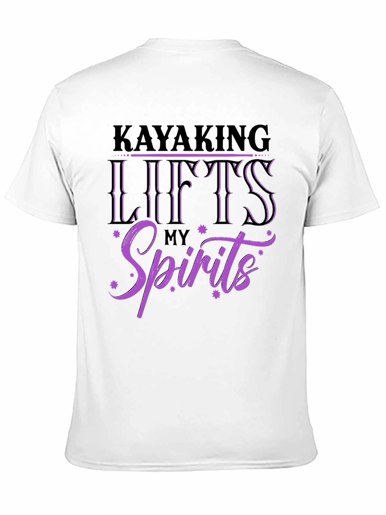 Black Kayaking Lifts My Spirits Graphic Tee view 11