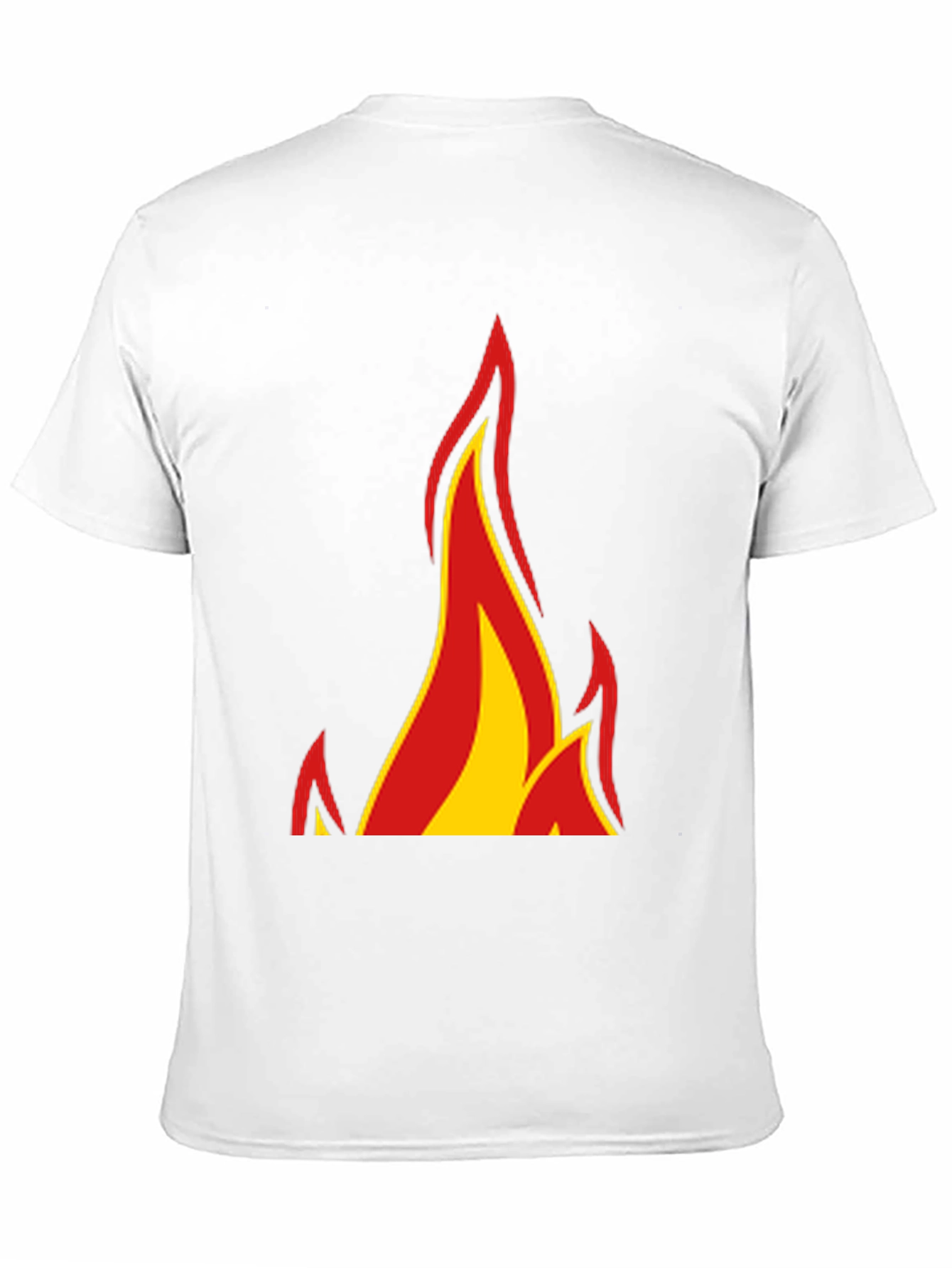 Black Fiery Graphic Tee - Bold Flame Design, Black Cotton Shirt view 11