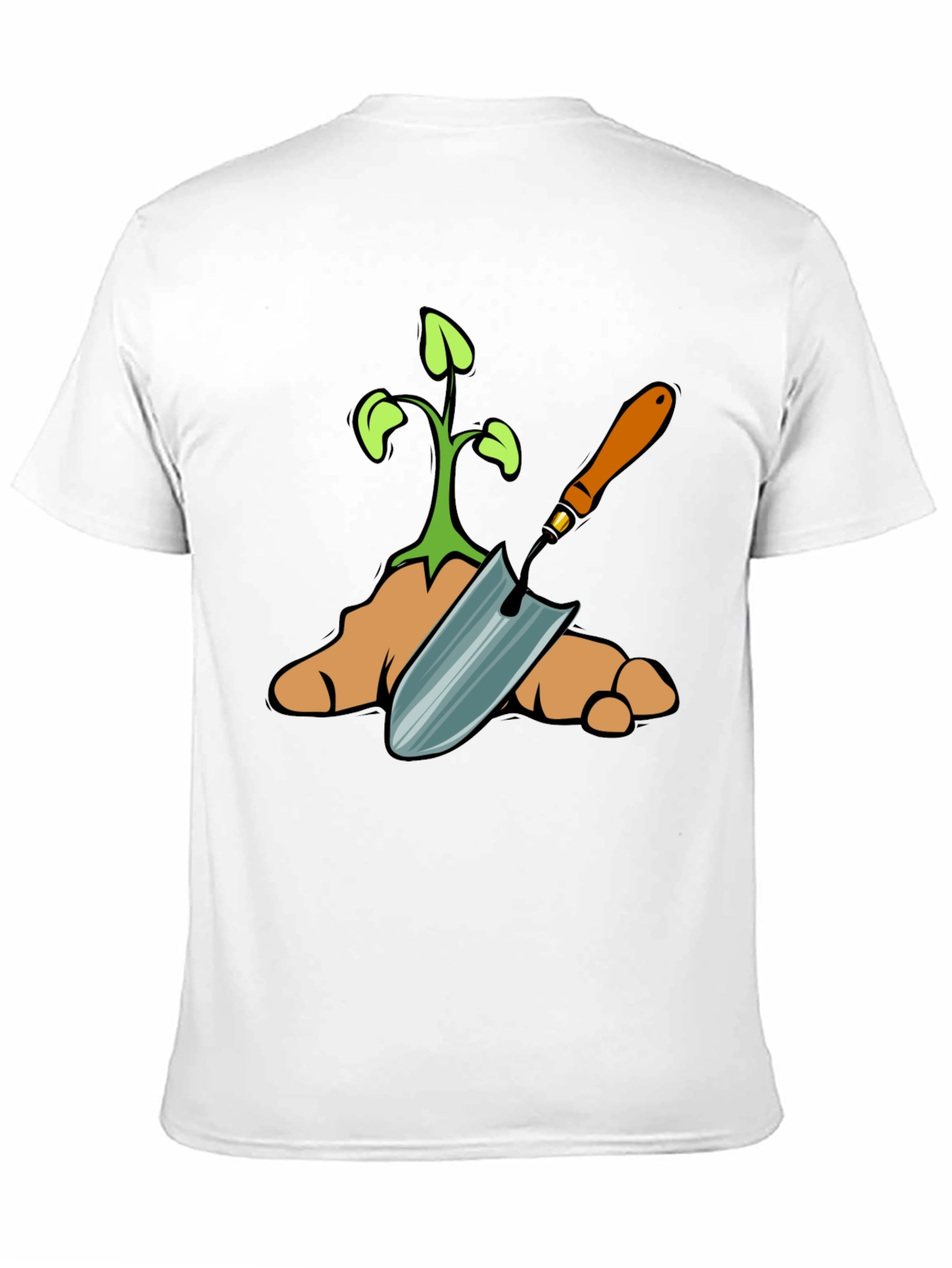 Black Gardening T-Shirt - Sprout & Trowel Design view 11