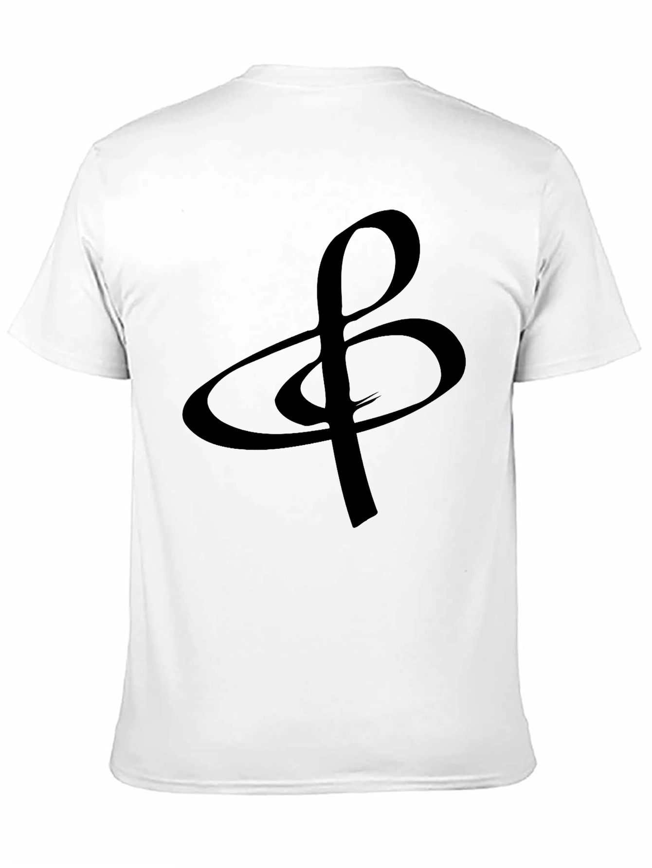 Black Elegant Musical Treble Clef Black Graphic Tee view 11