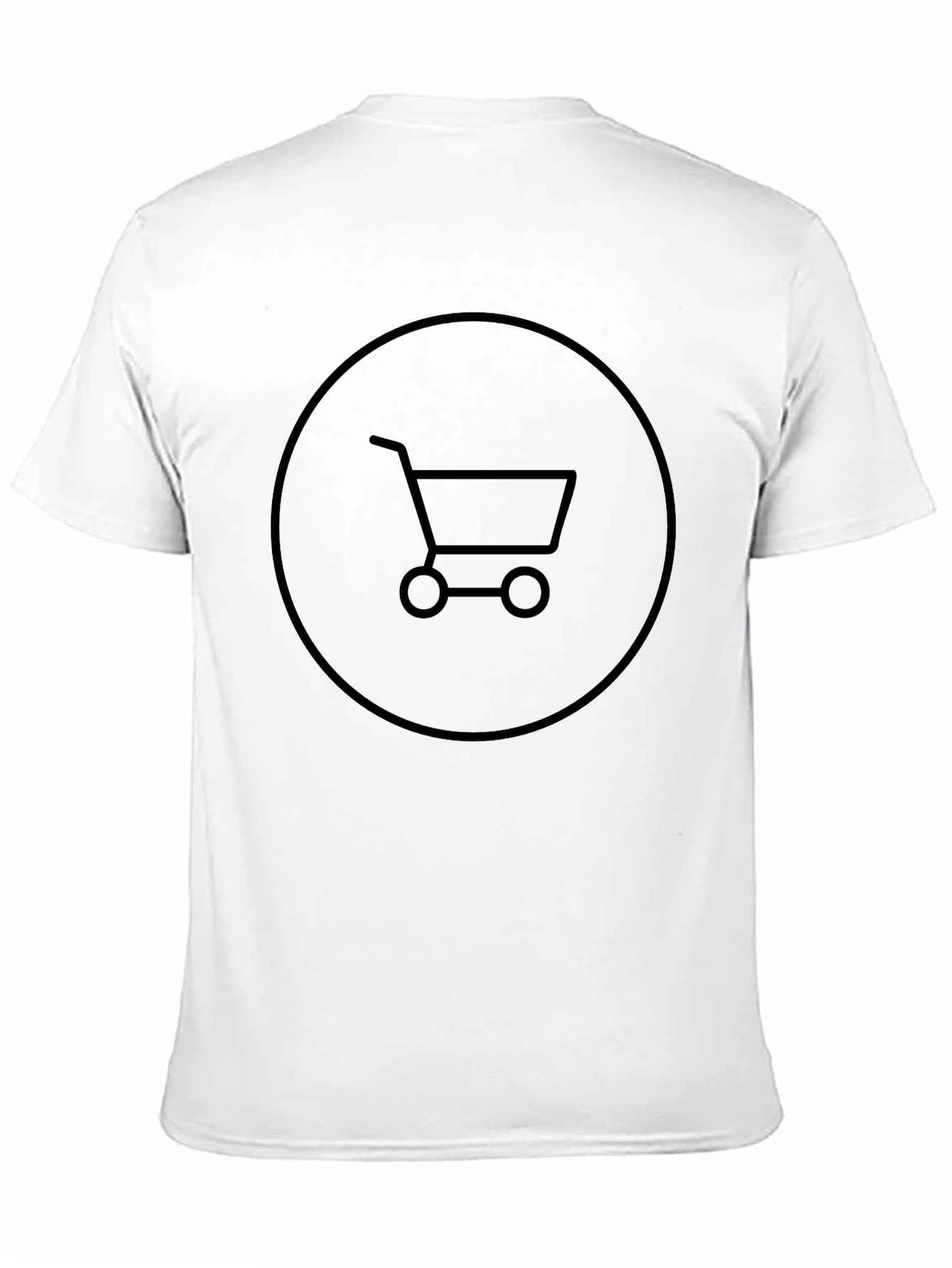 Shopping Cart Graphic Tee - Black Cotton Comfort - 11