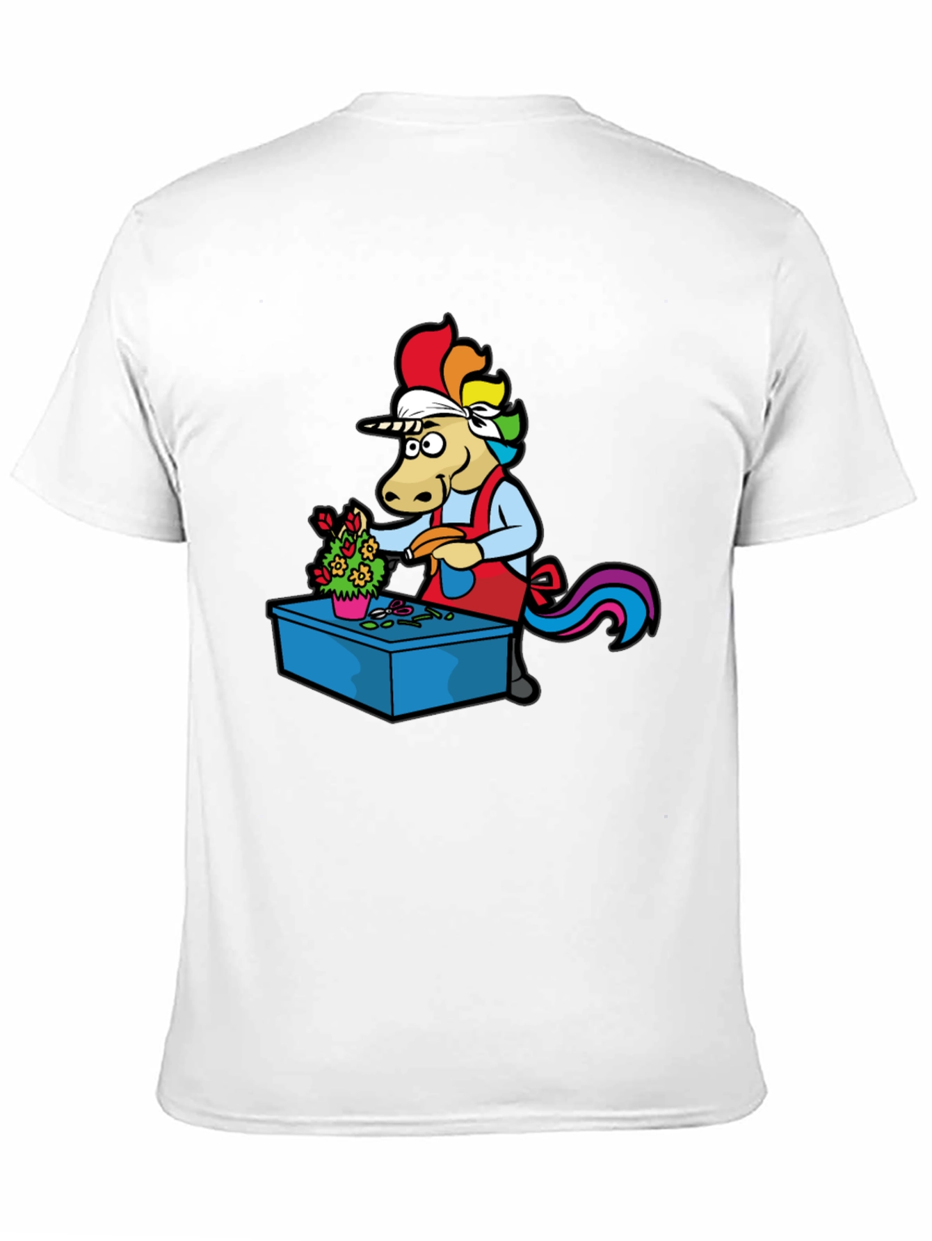 Black Unicorn Baker T-Shirt - Funny Cartoon Tee view 11