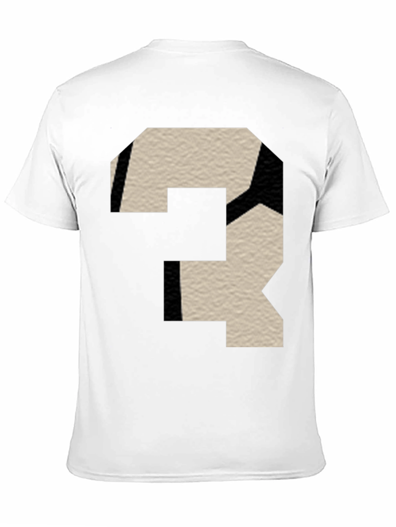 Black Abstract Number T-Shirt - Modern Black Tee view 11