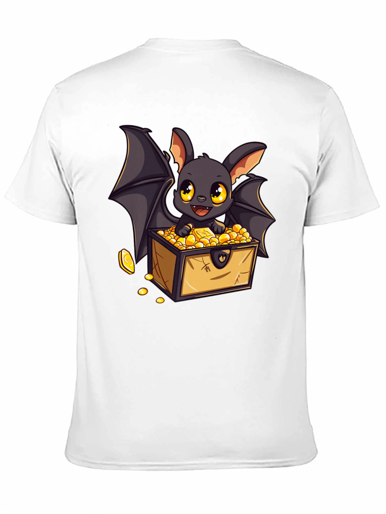 Black Bat Treasure Chest Graphic Tee - Black view 11