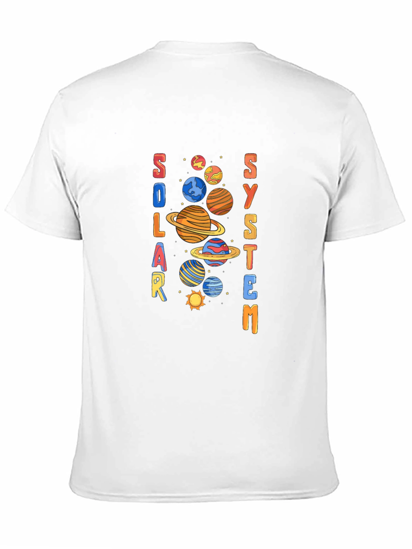 Black Solar System Graphic Tee - Space T-Shirt view 11
