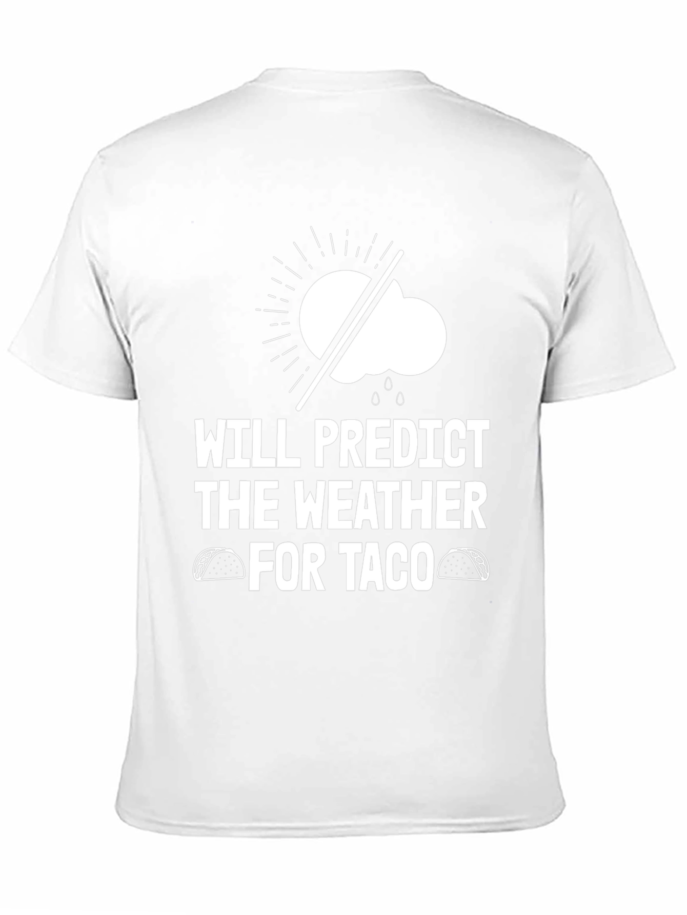 Black Funny Weather Forecast Taco T-Shirt view 11