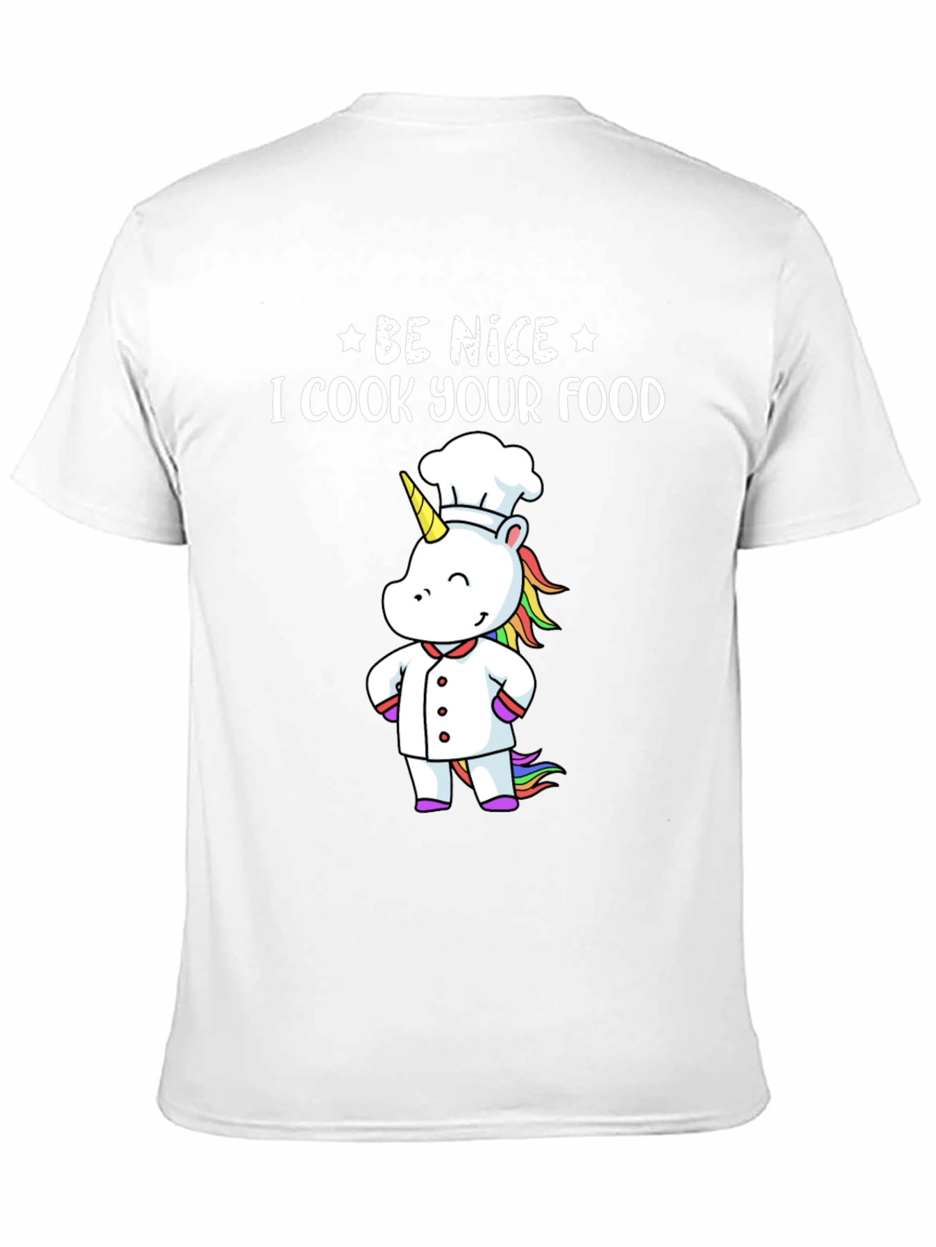 Black Be Nice I Cook Your Food T-Shirt Funny Unicorn Chef view 11