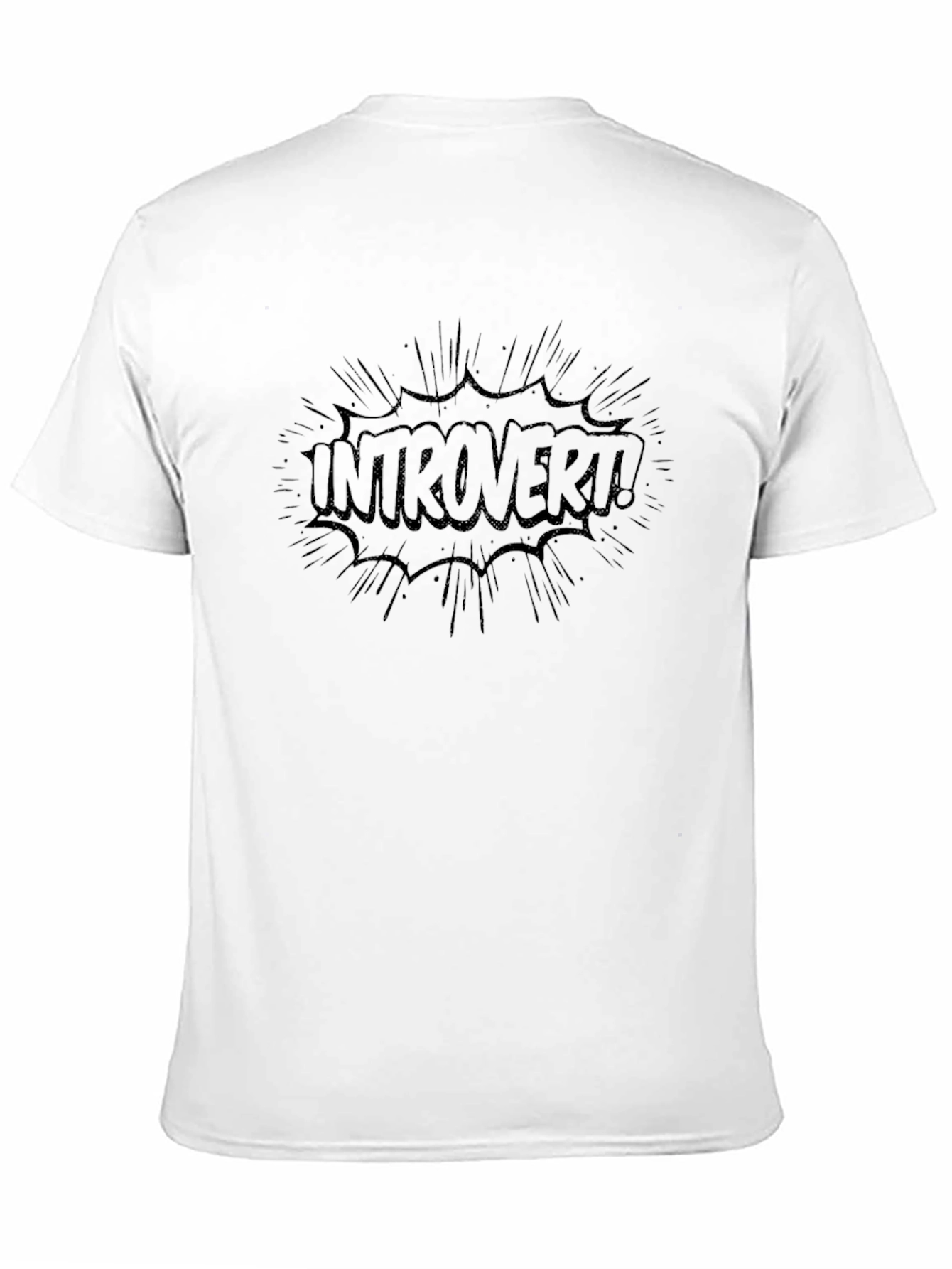 Black Introvert Comic Burst T-Shirt view 11
