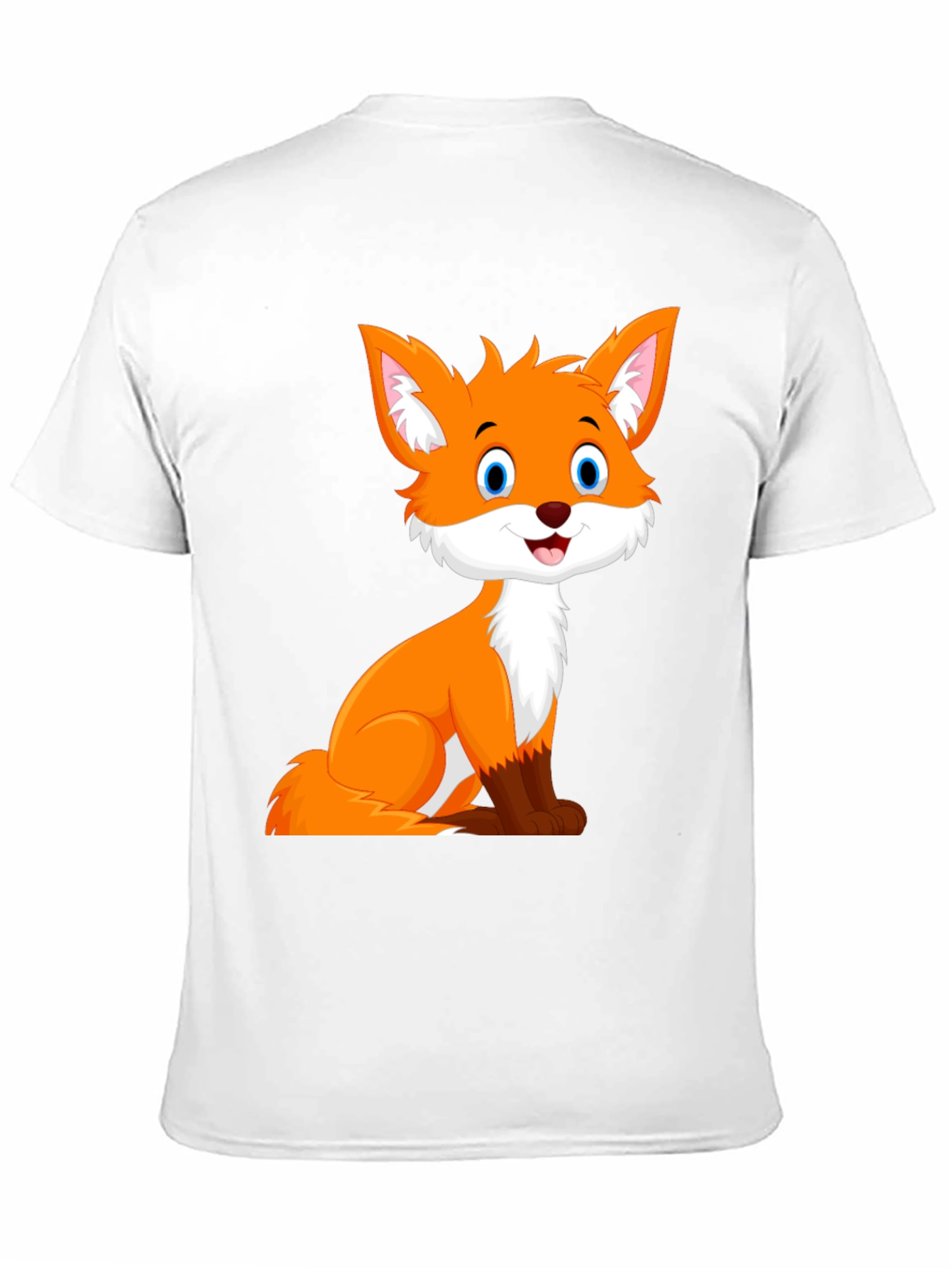 Black Cute Fox Graphic Tee - Black Unisex T-Shirt view 11
