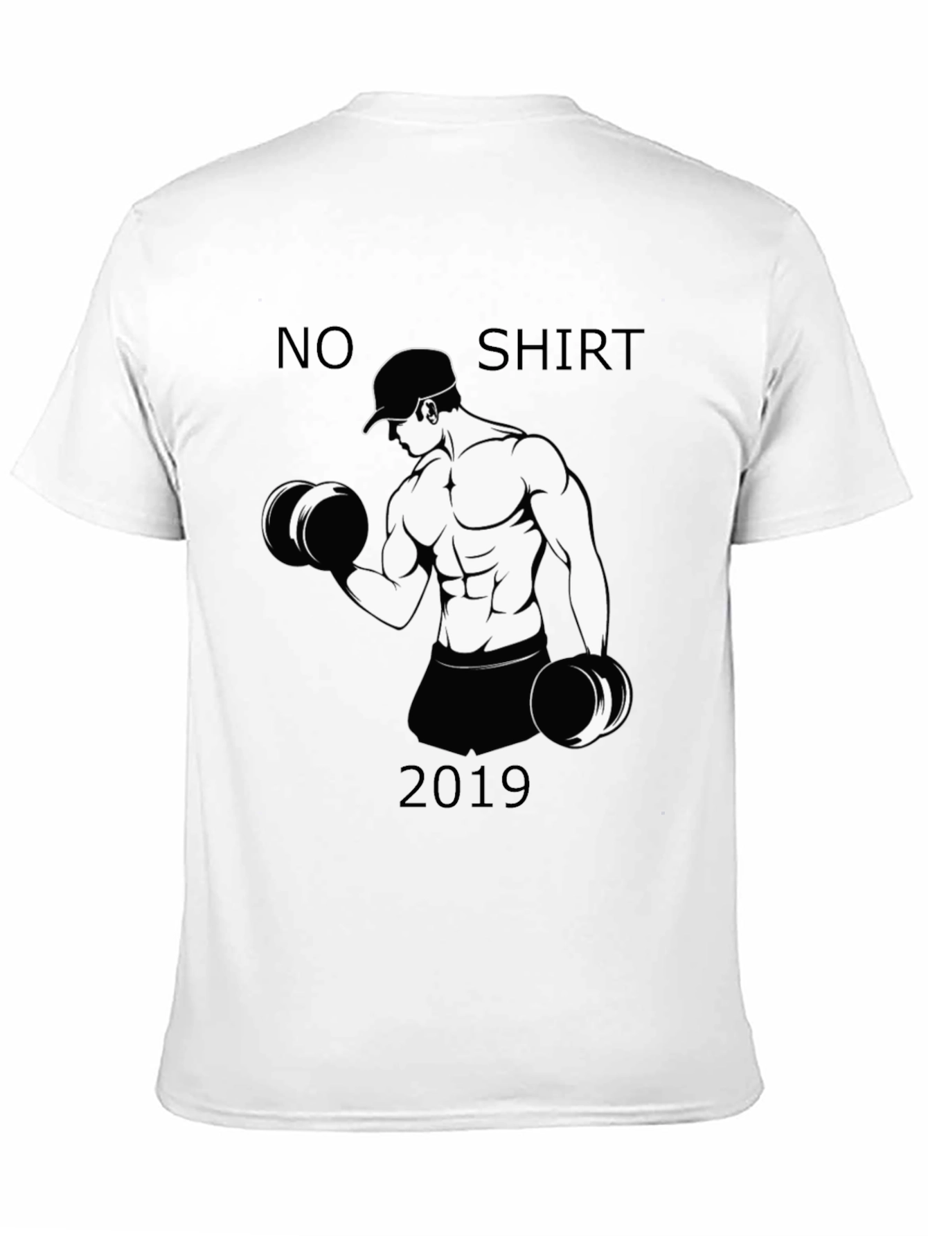 Black Funny No Shirt 2019 Workout T-Shirt view 11