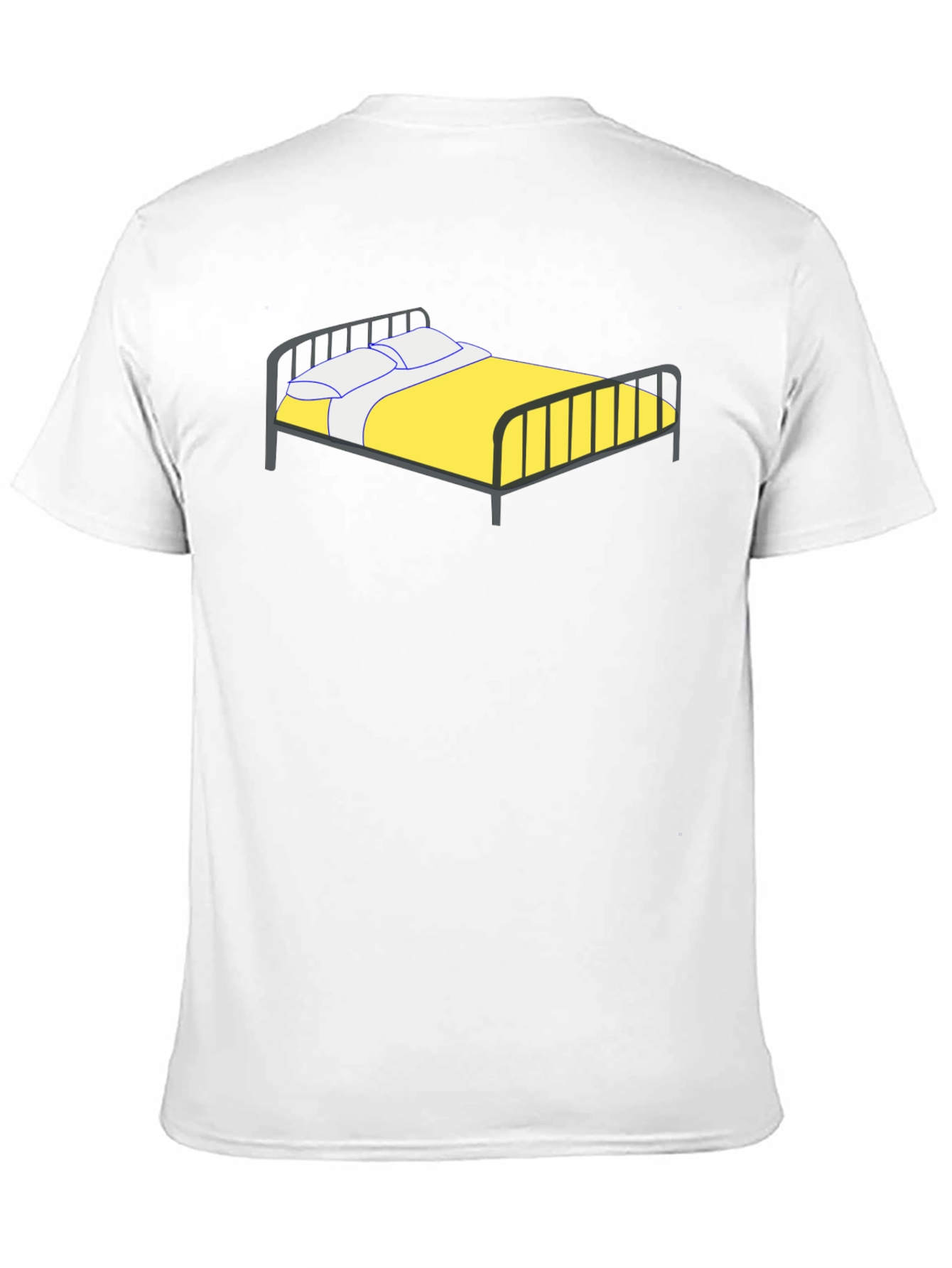 Black Cartoon Bed Black T-Shirt view 11