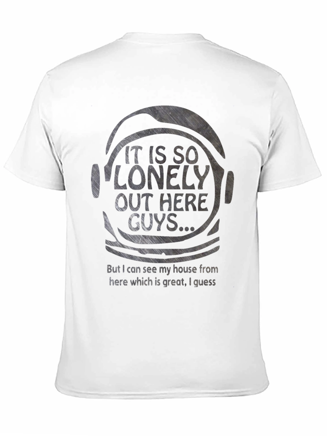 Black Lonely Astronaut T-Shirt - Space Humor Tee view 11