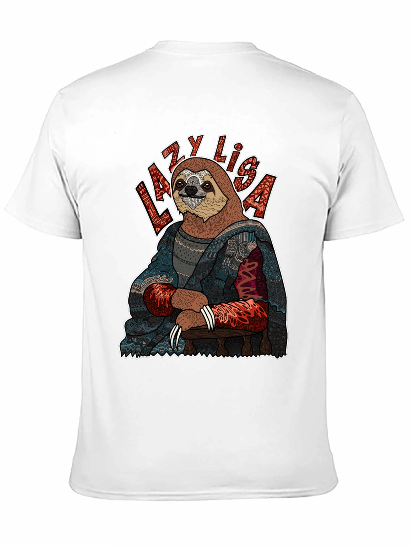 Black Lazy Lisa Sloth Graphic Tee view 11