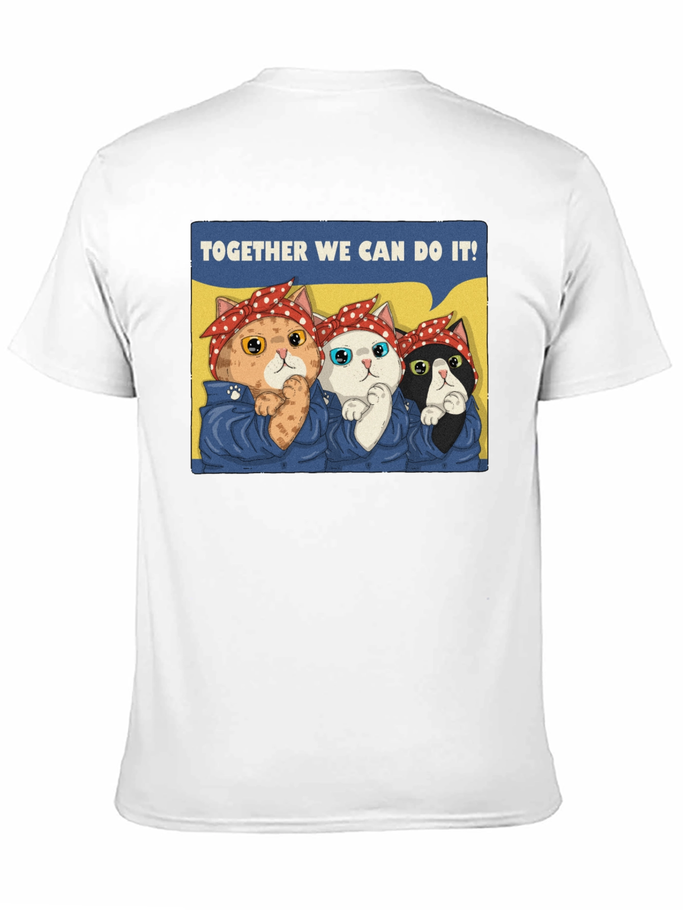 Black Rosie the Riveter Cats T-Shirt view 11