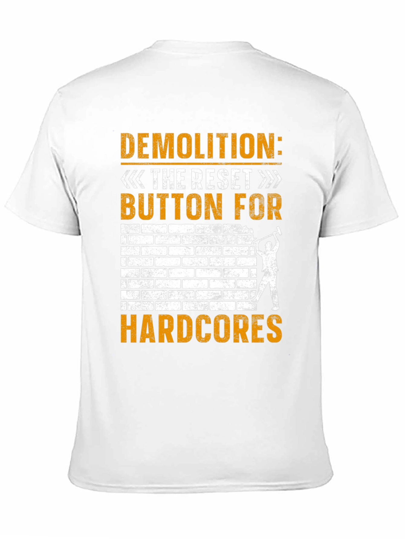 Black Demolition Reset Button Hardcore T-Shirt view 11