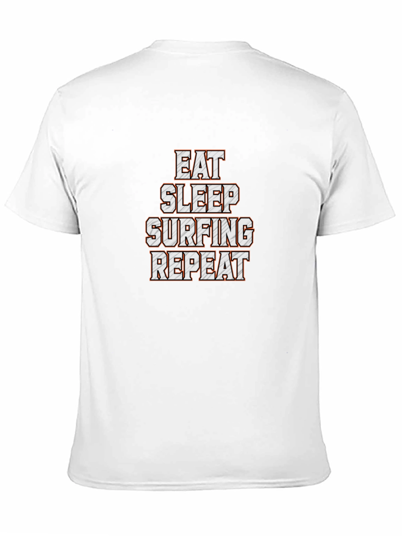 Black Eat Sleep Surfing Repeat Black T-Shirt view 11