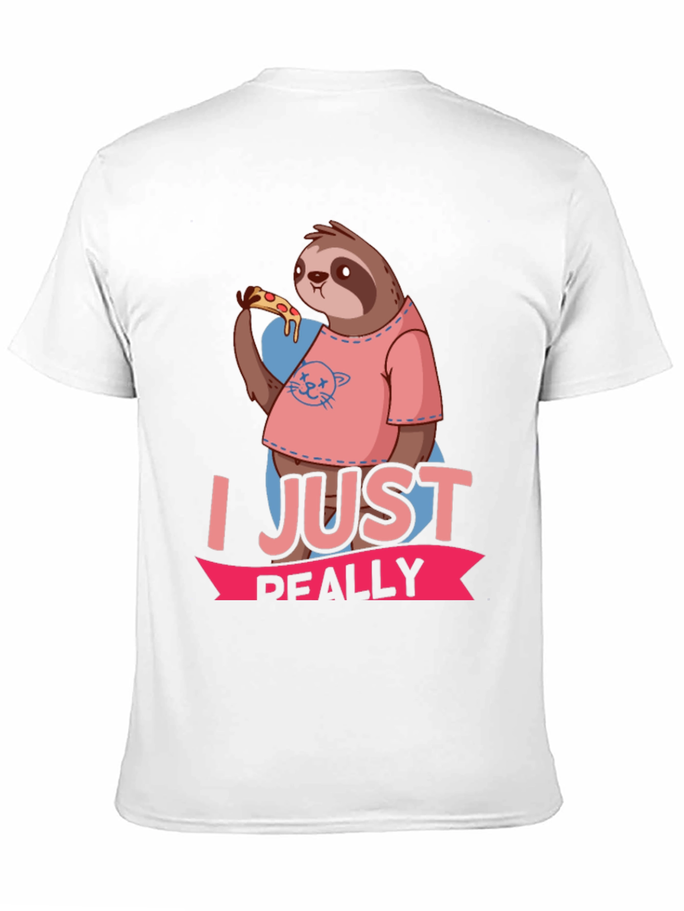 Black Sloth Pizza Lover T-Shirt - Funny Graphic Tee view 11