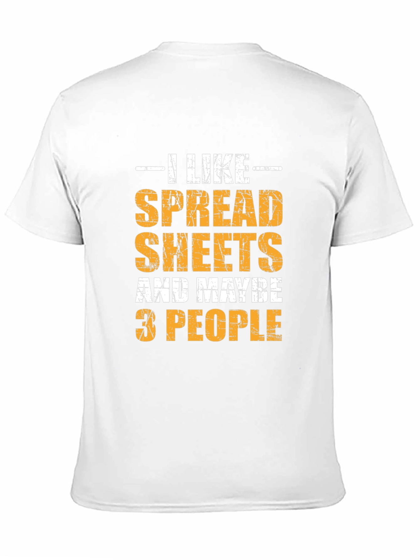 Black I Like Spreadsheets & 3 People Black T-Shirt view 11