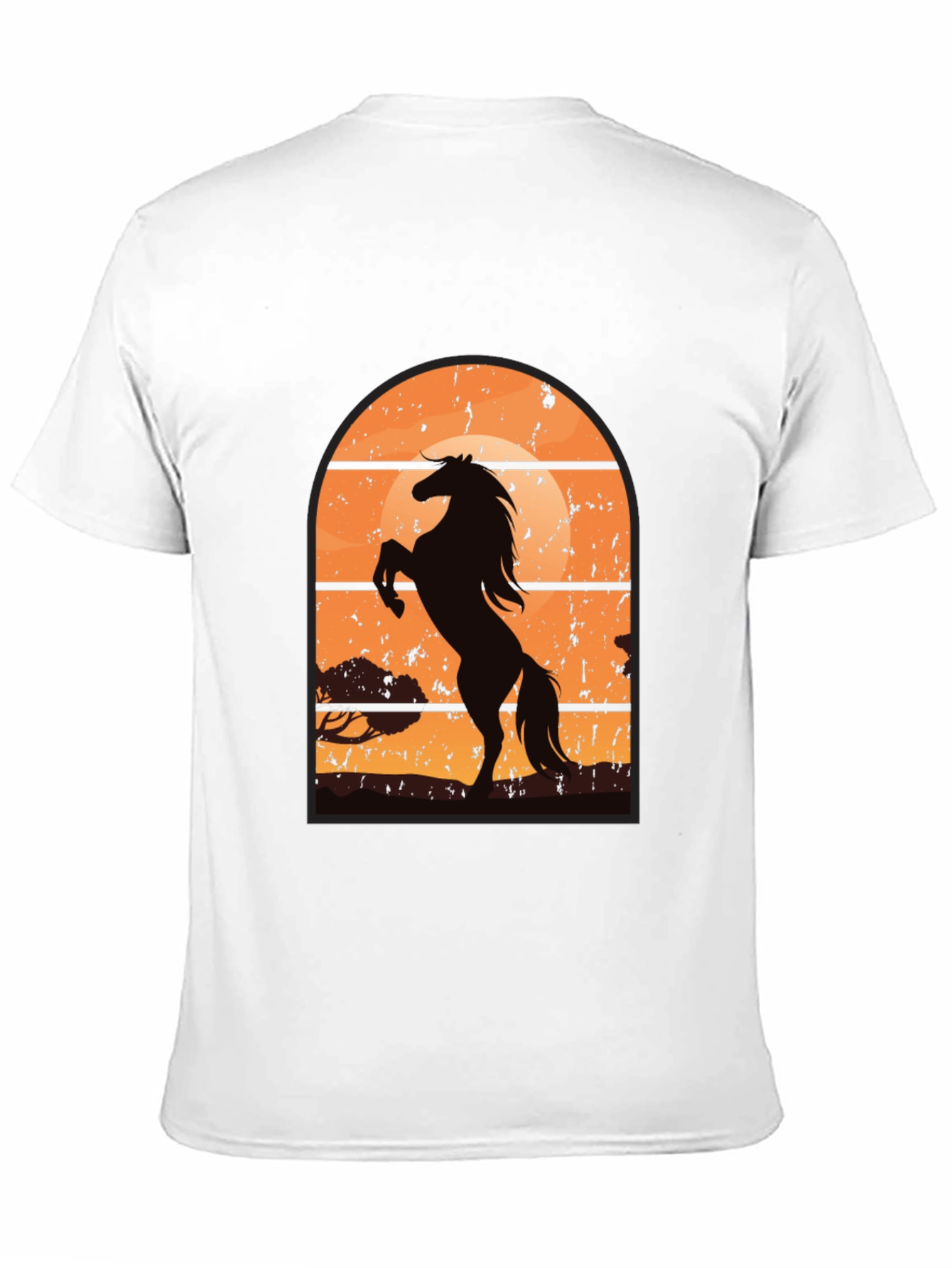 Black Horse Sunset Graphic T-Shirt view 11