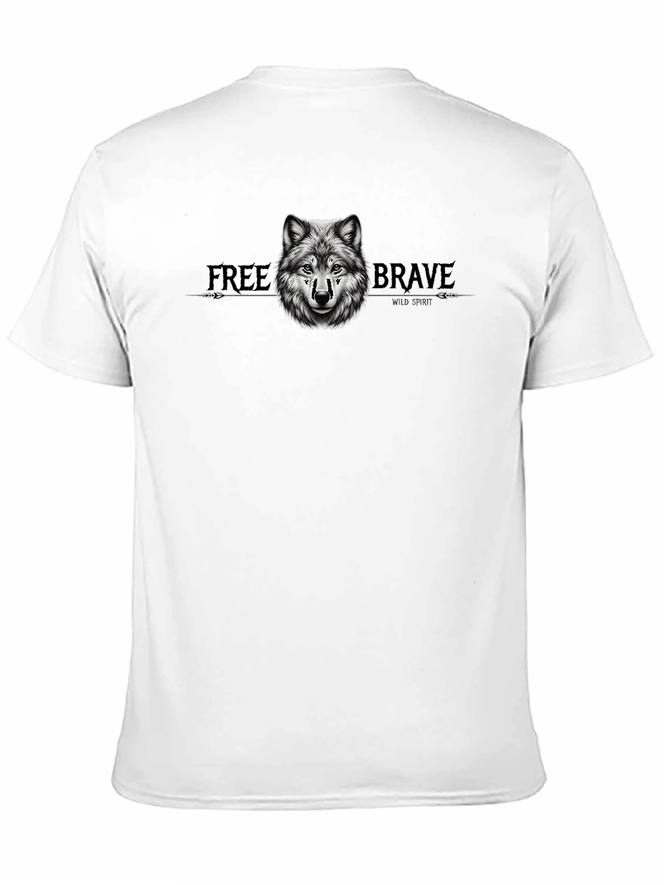 Black Wolf Graphic Tee - Free & Brave T-Shirt view 11