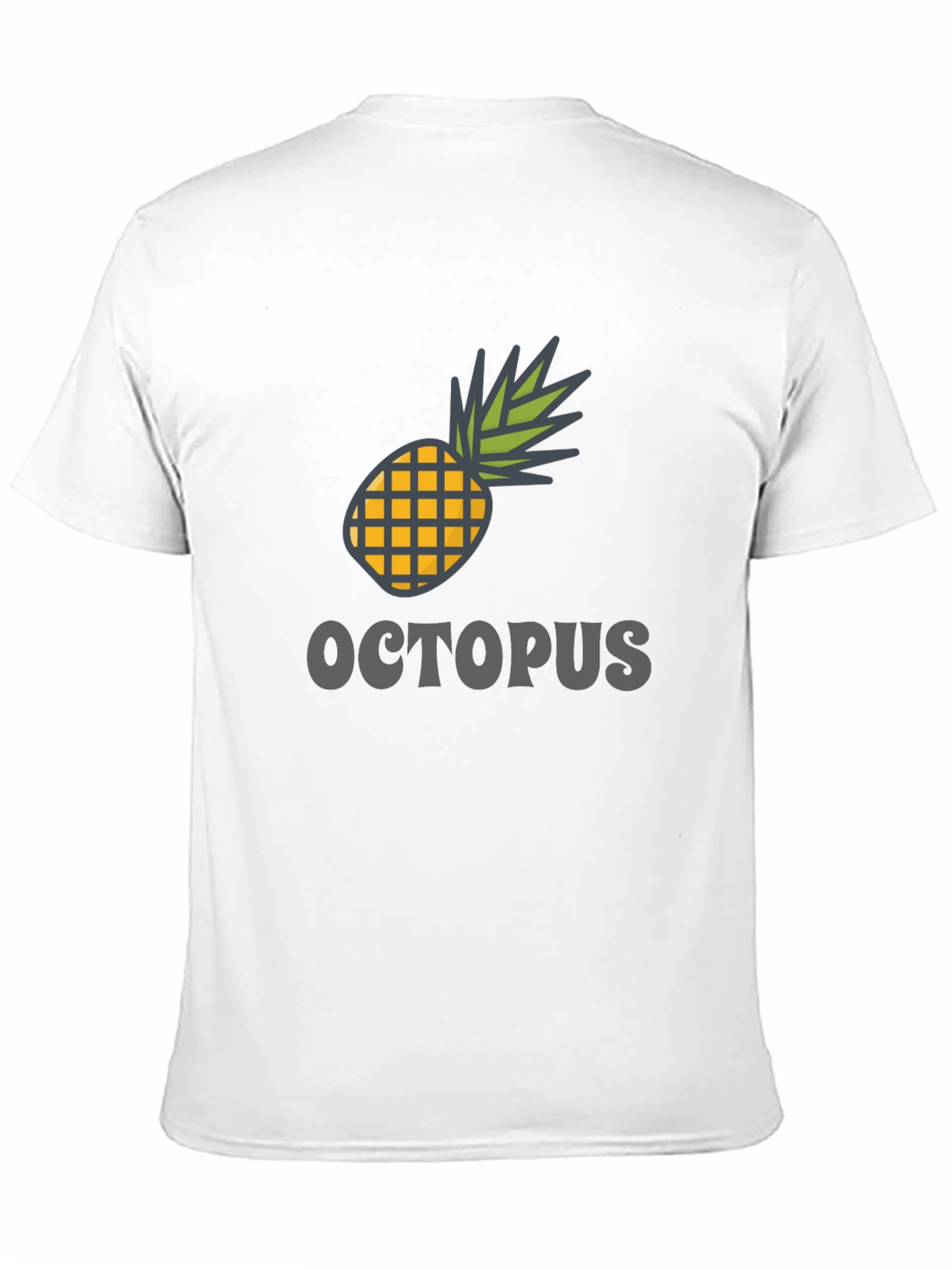 Black Pineapple Octopus Graphic Tee - Black Cotton Blend view 11