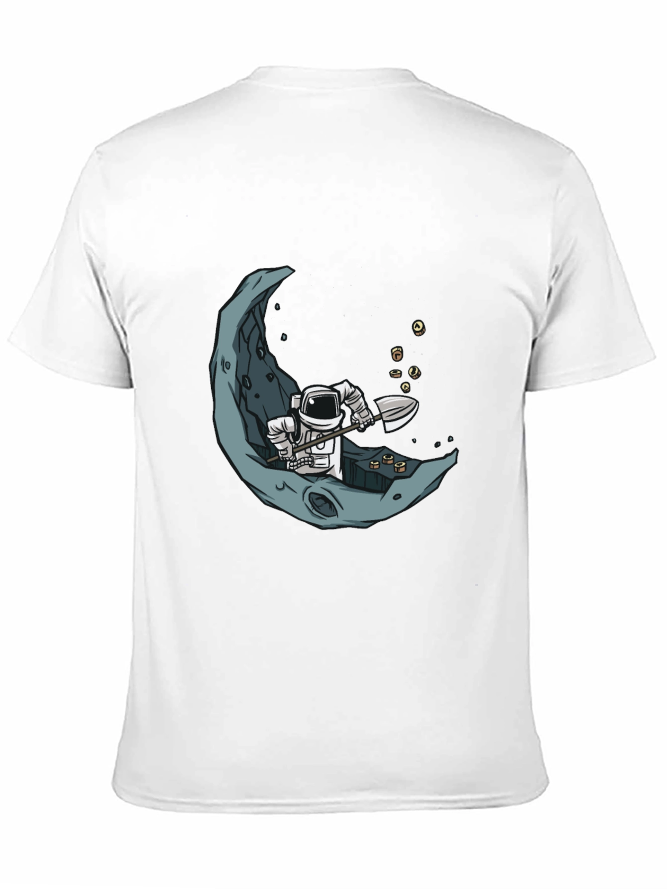Black Astronaut Moon Miner Graphic Tee view 11
