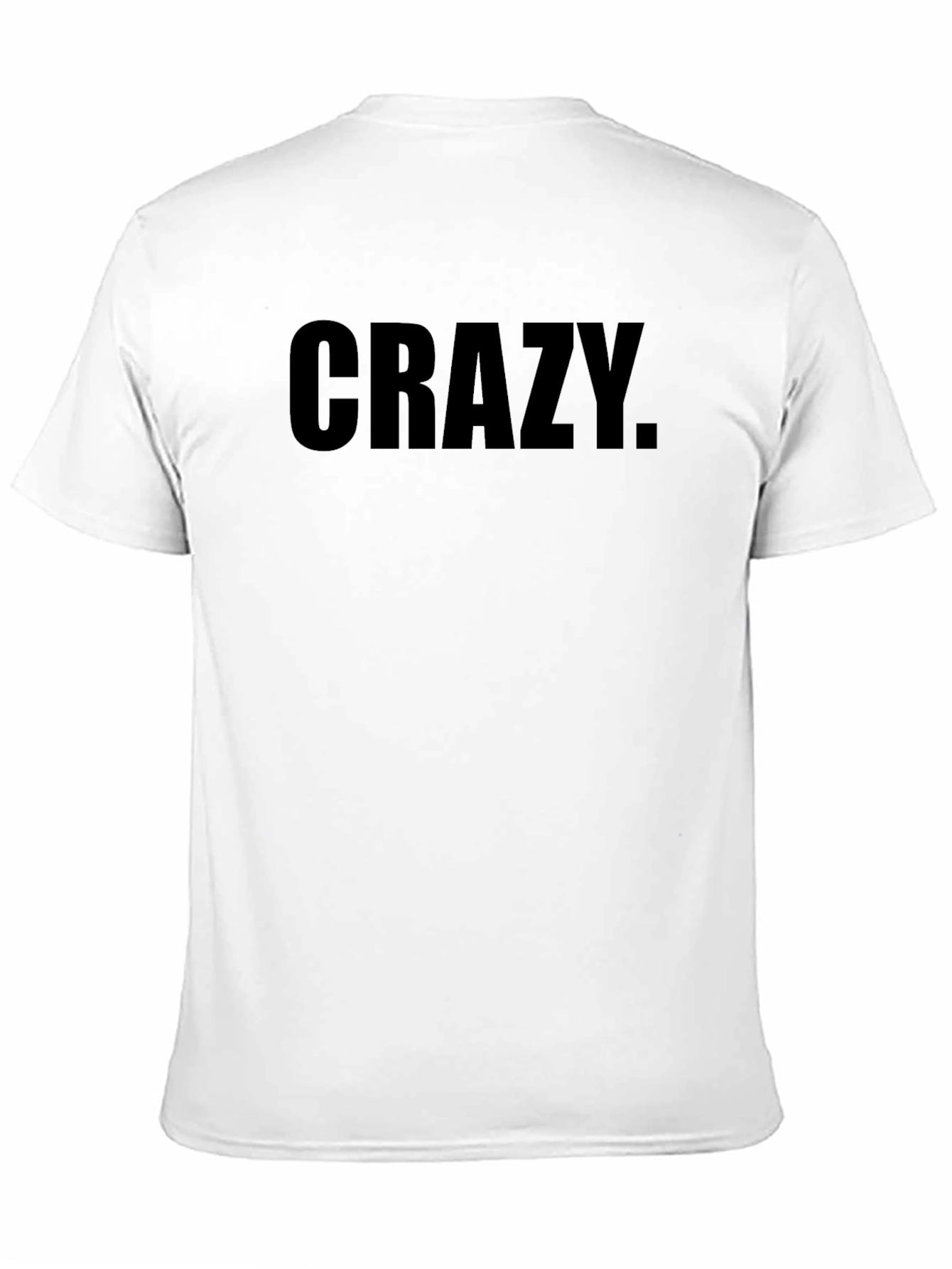Black Crazy. T-Shirt - Black Crew Neck Tee view 11