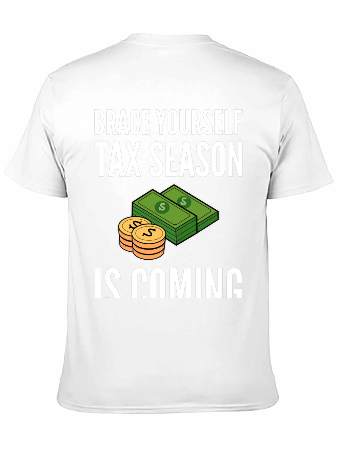 Black Brace Yourself Tax Season T-Shirt view 11
