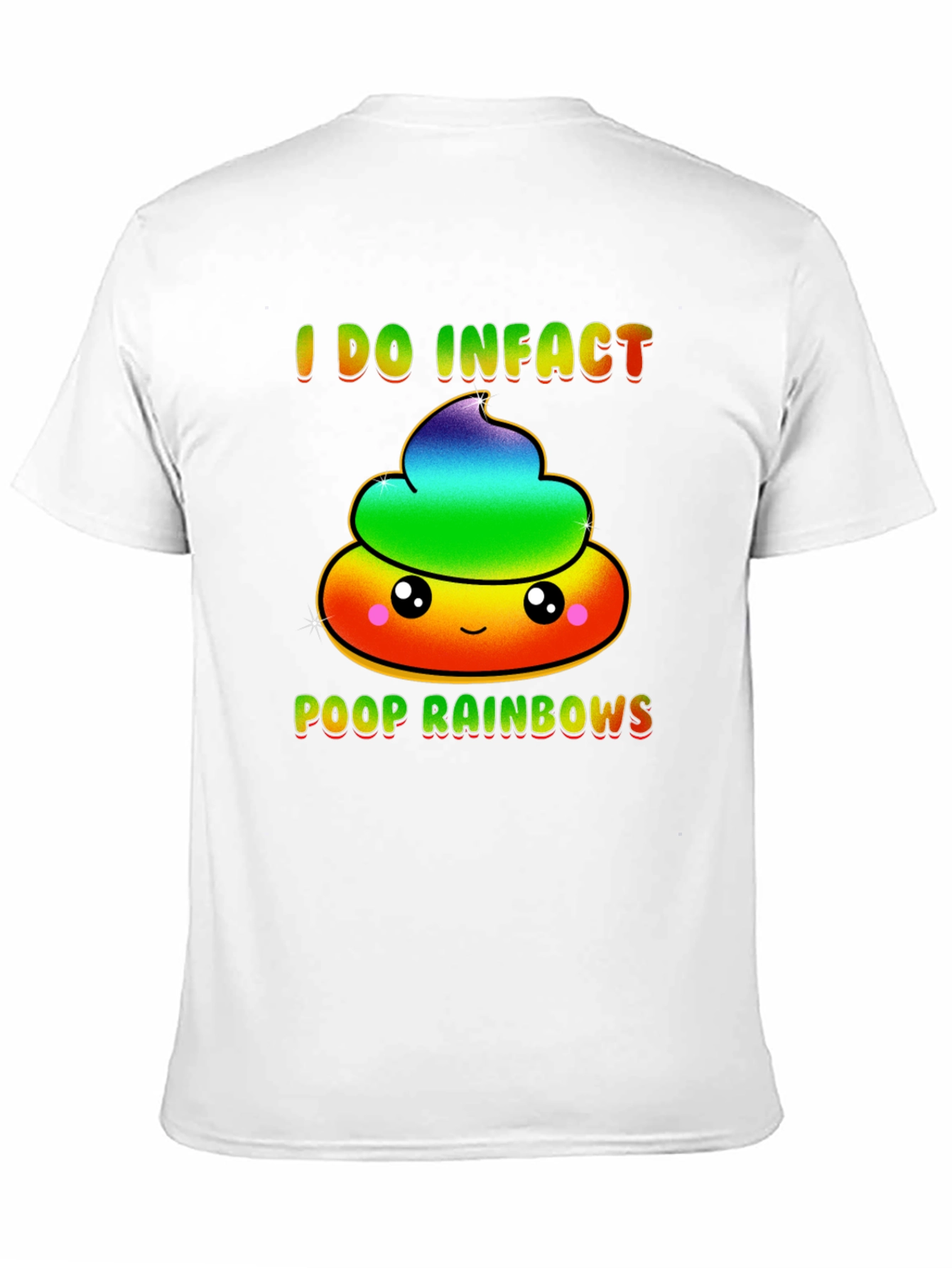 Black Rainbow Poop T-Shirt, Funny Graphic Tee view 11