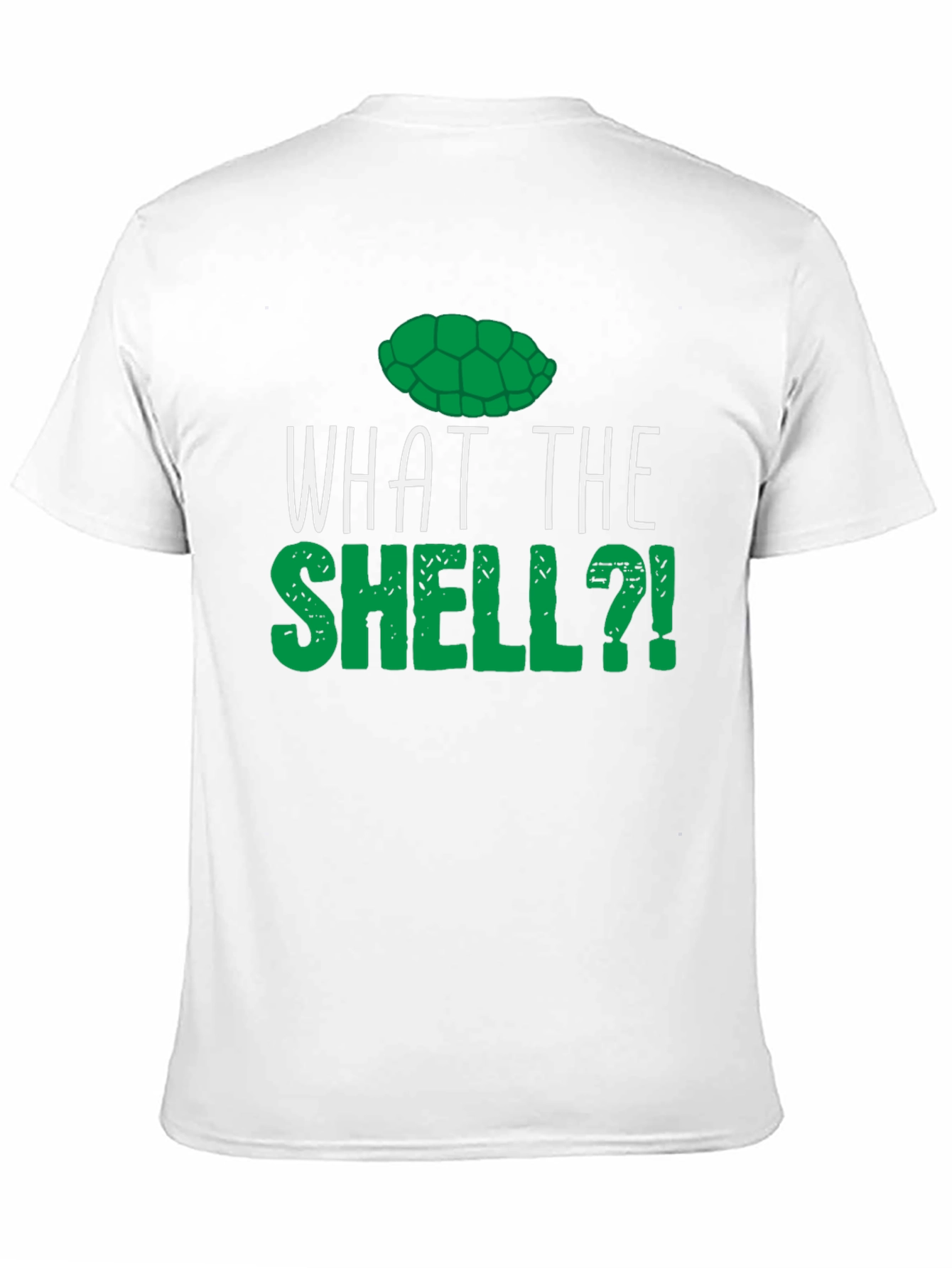 Black What the Shell? Funny Turtle T-Shirt view 11