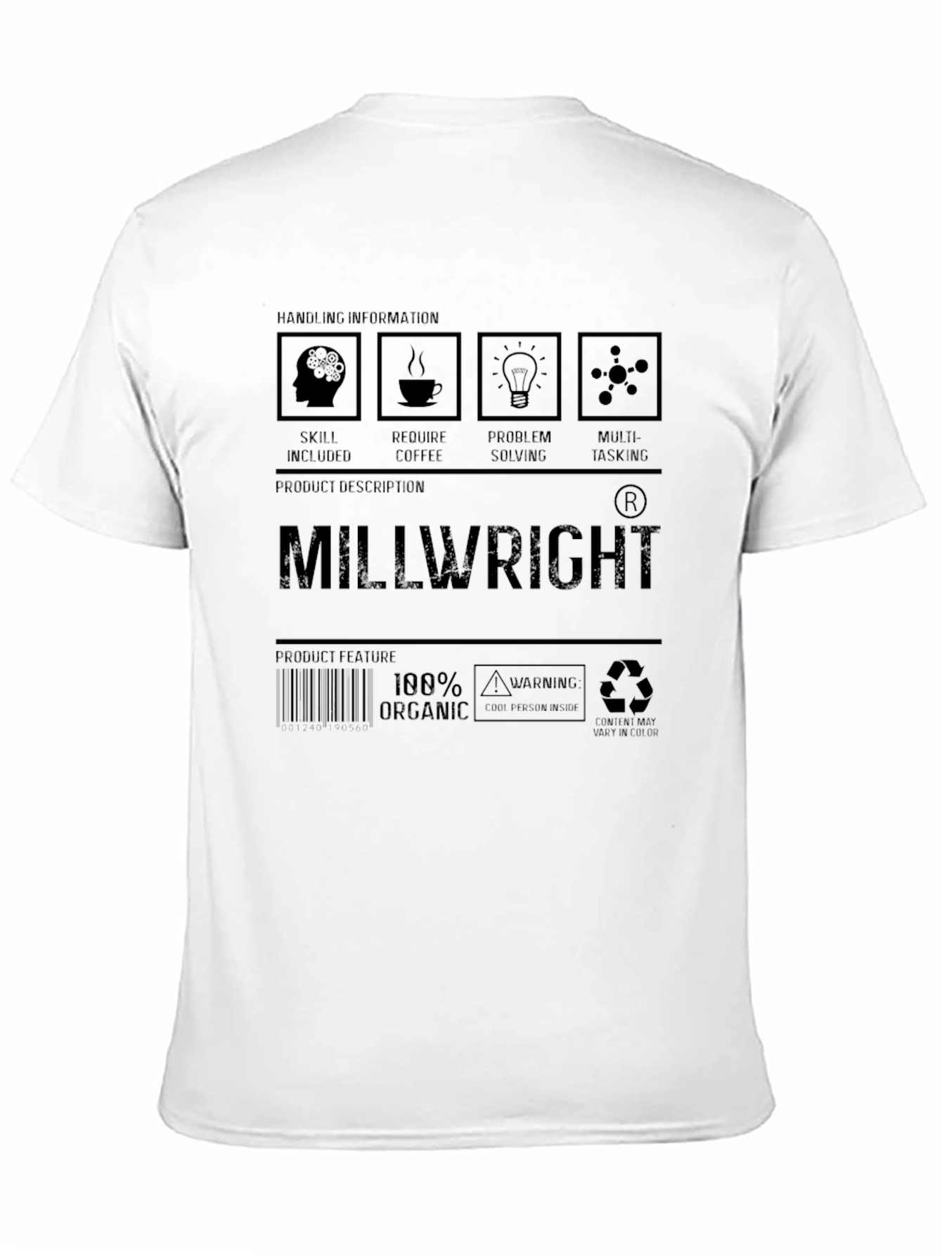 Millwright Skills T-Shirt - 100% Organic - 11