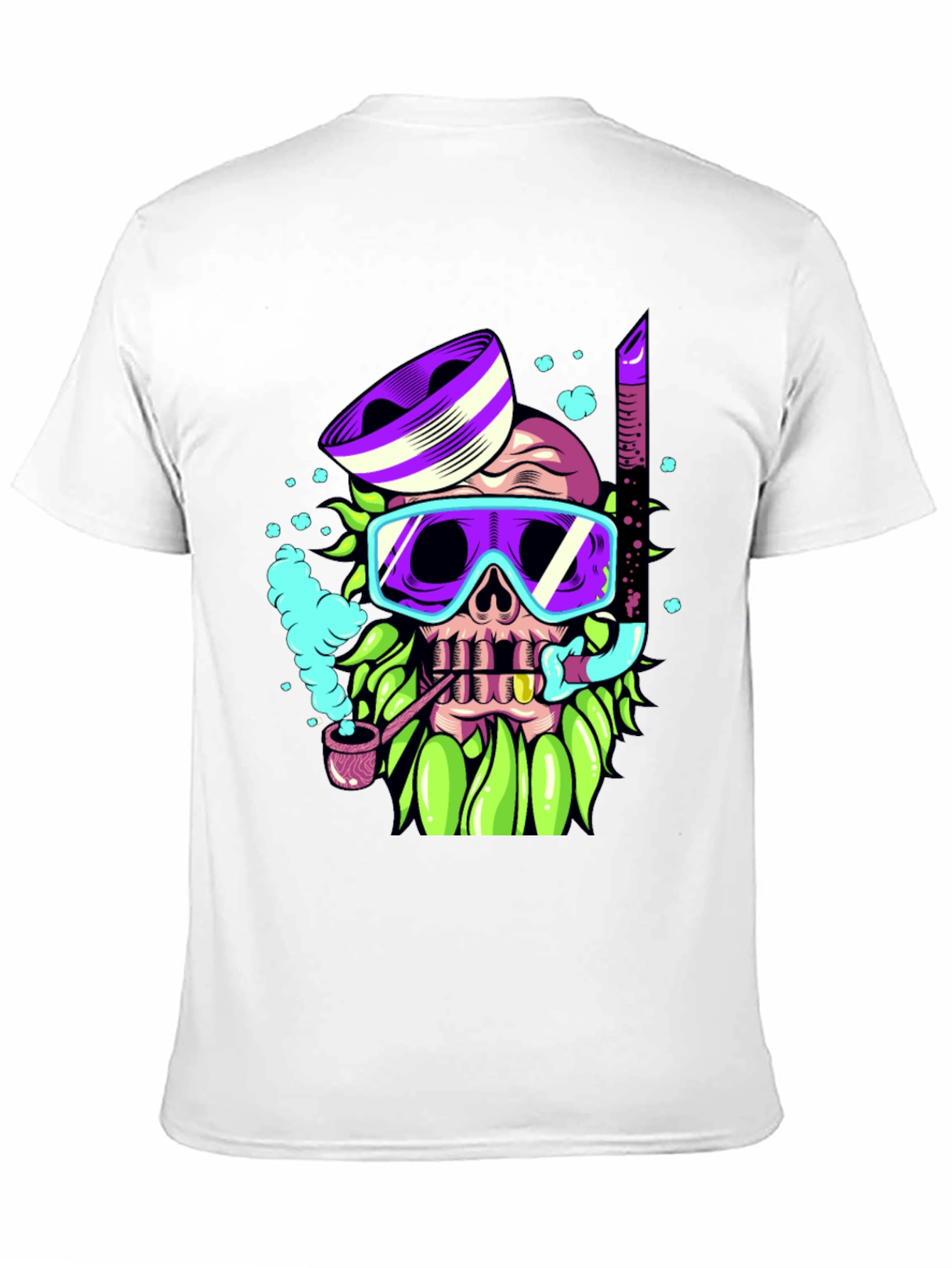 Black Diver Skull Graphic Tee - Unique Colorful Design view 11
