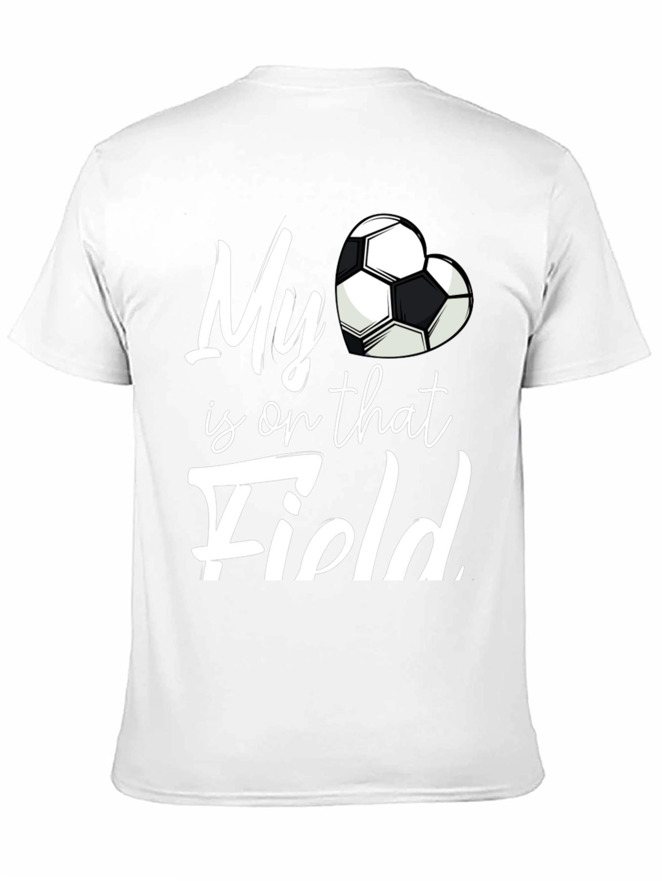 Black My Heart is on That Field Soccer Fan T-Shirt view 11