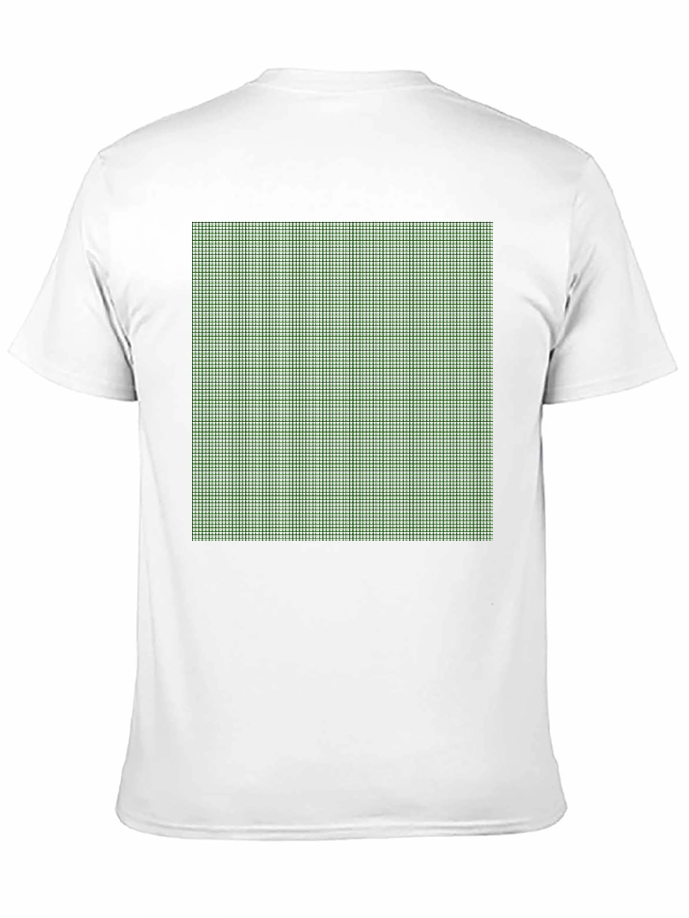 Black Modern Grid Pattern Tee - Black Cotton Blend view 11