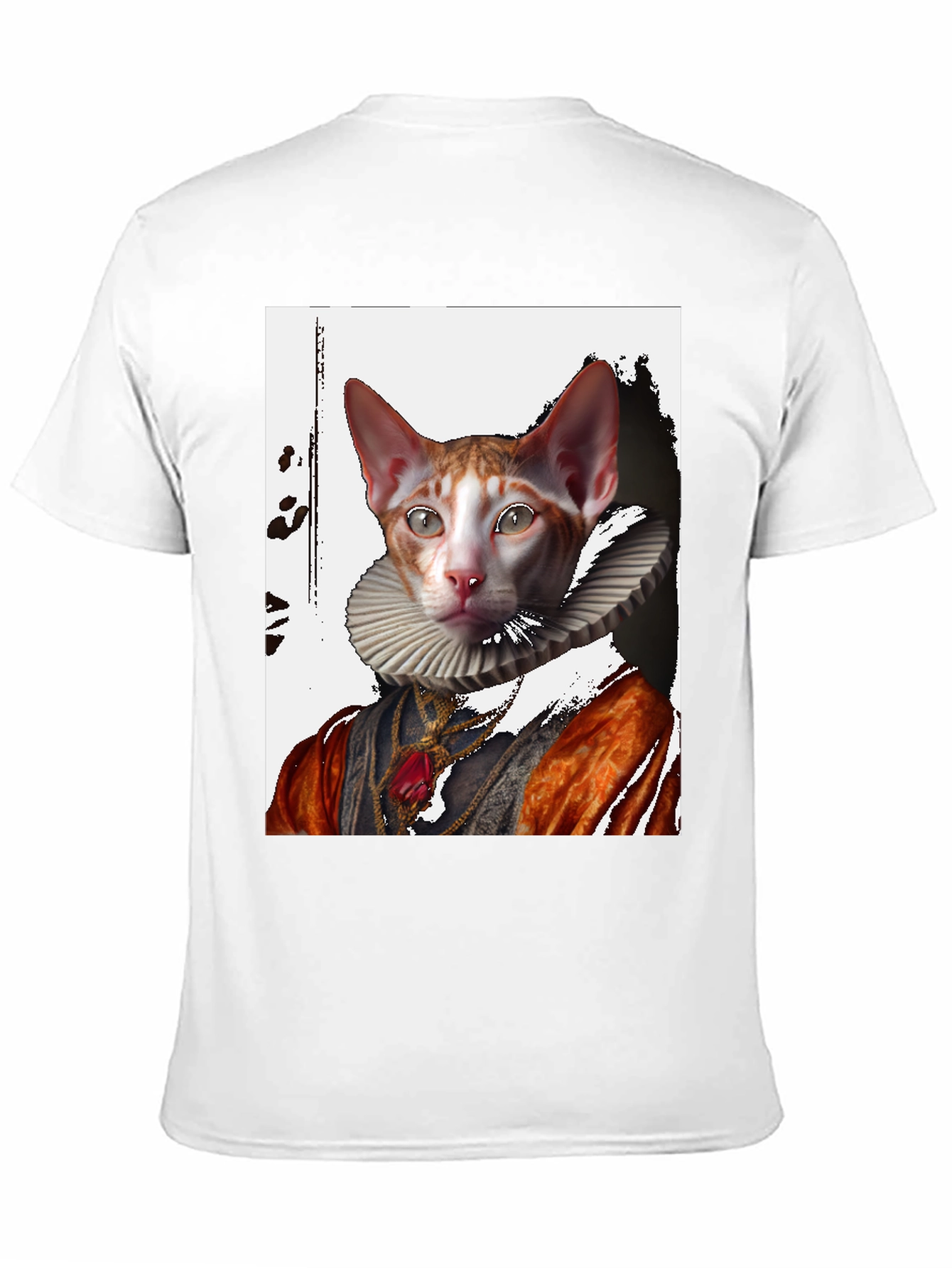 Black Royal Cat T-Shirt: Renaissance Pet Portrait Tee view 11