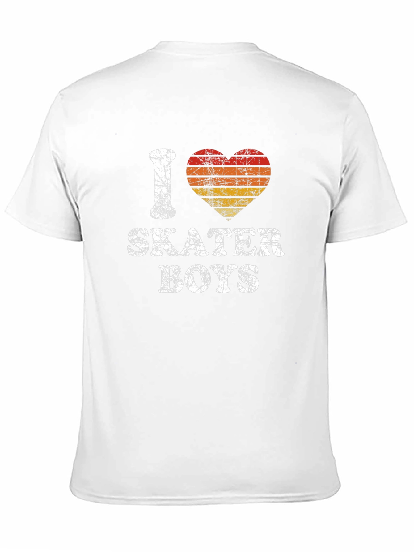 Black I Heart Skater Boys Black T-Shirt - Distressed Graphic Tee view 11