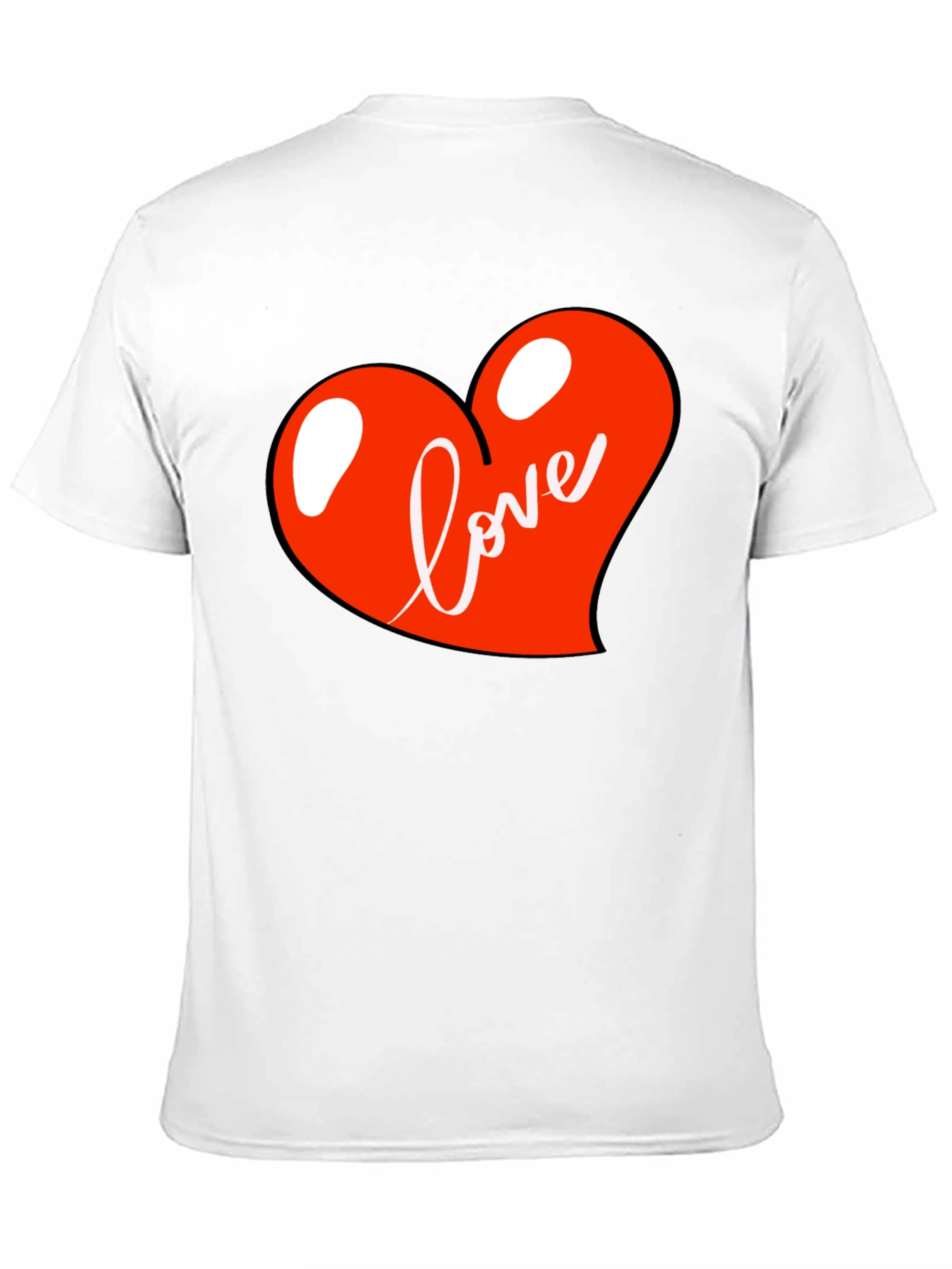 Black Love Heart Graphic Tee - Black Casual Shirt view 11