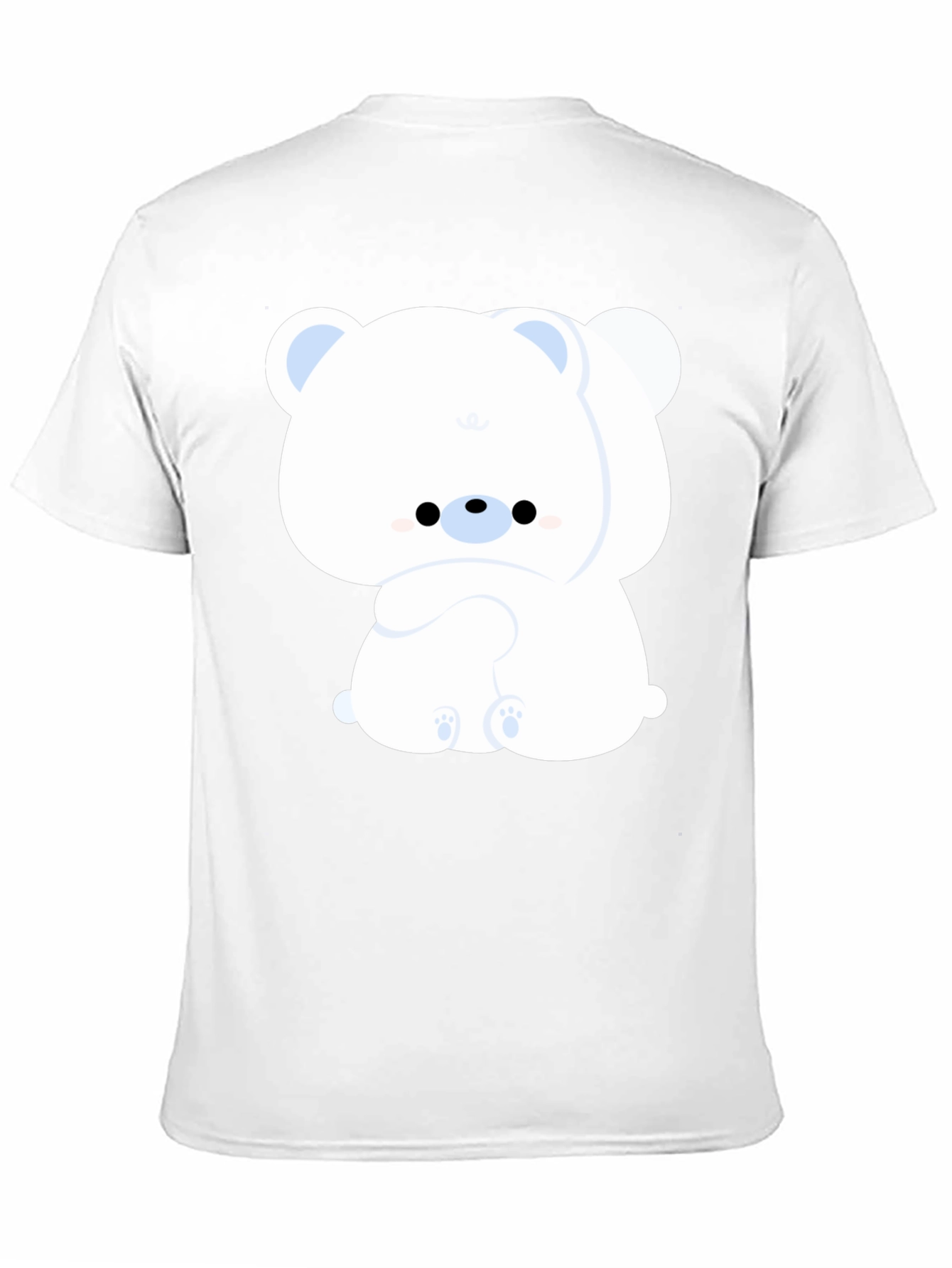 Black Cute Bear Graphic Tee - Black Cotton Comfort view 11