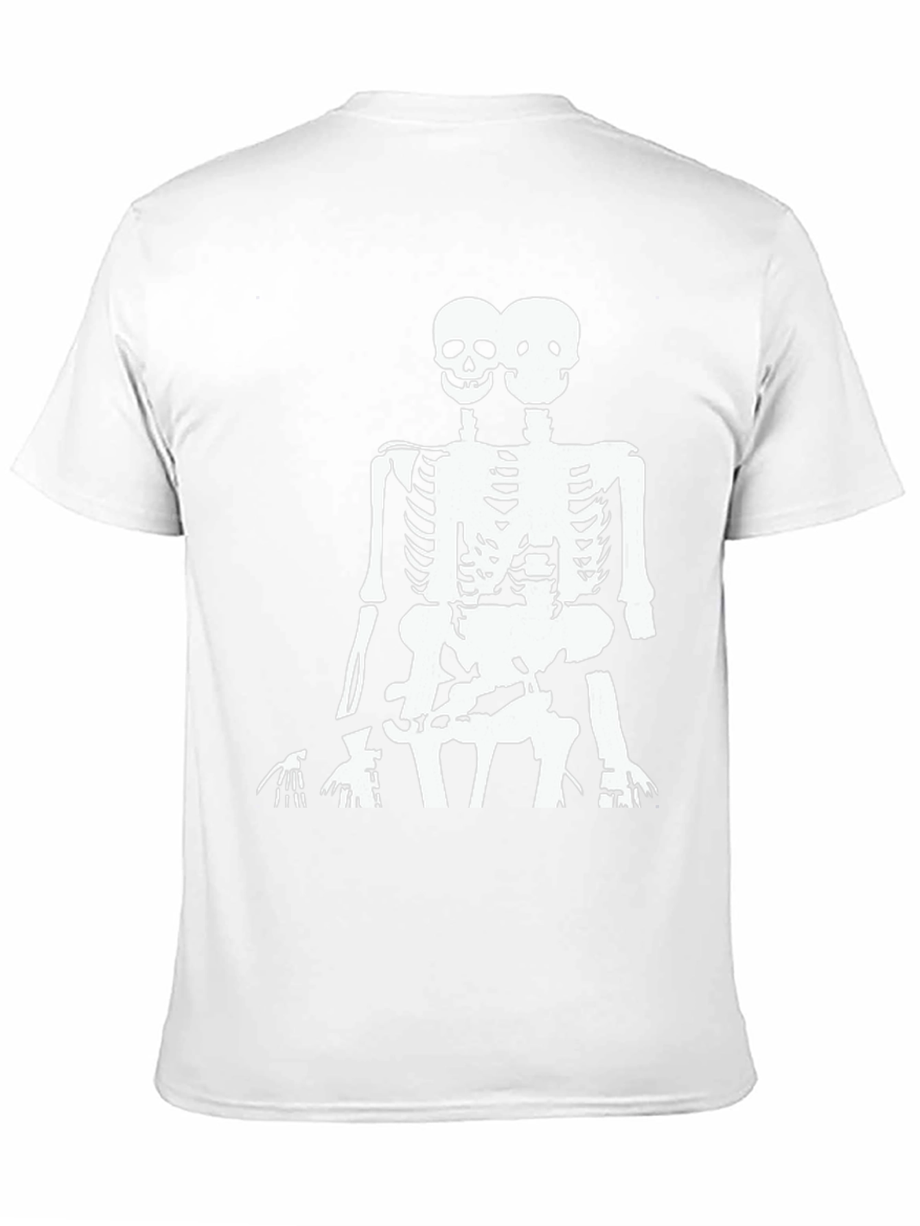 Black Two Headed Skeleton Graphic Tee - Black view 11