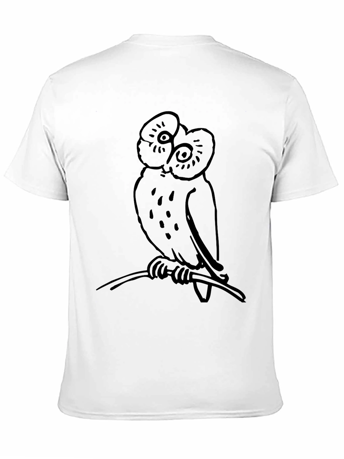 Black Owl Graphic T-Shirt - Black Cotton Tee view 11