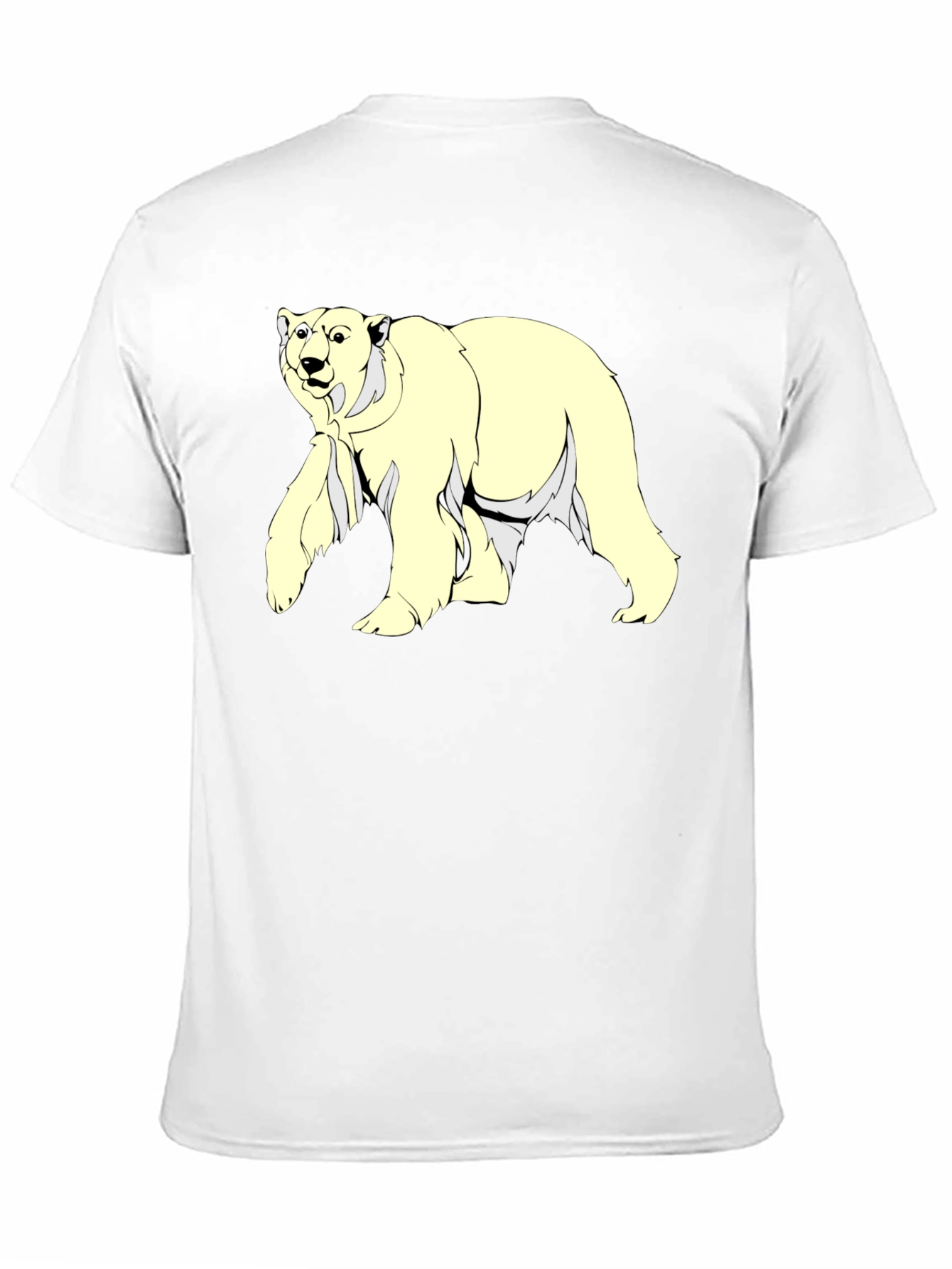 Black Polar Bear Graphic Tee - Men's Black T-Shirt view 11