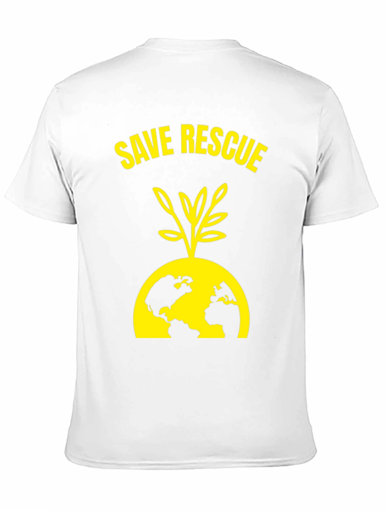 Black Save Rescue Earth T-Shirt view 11