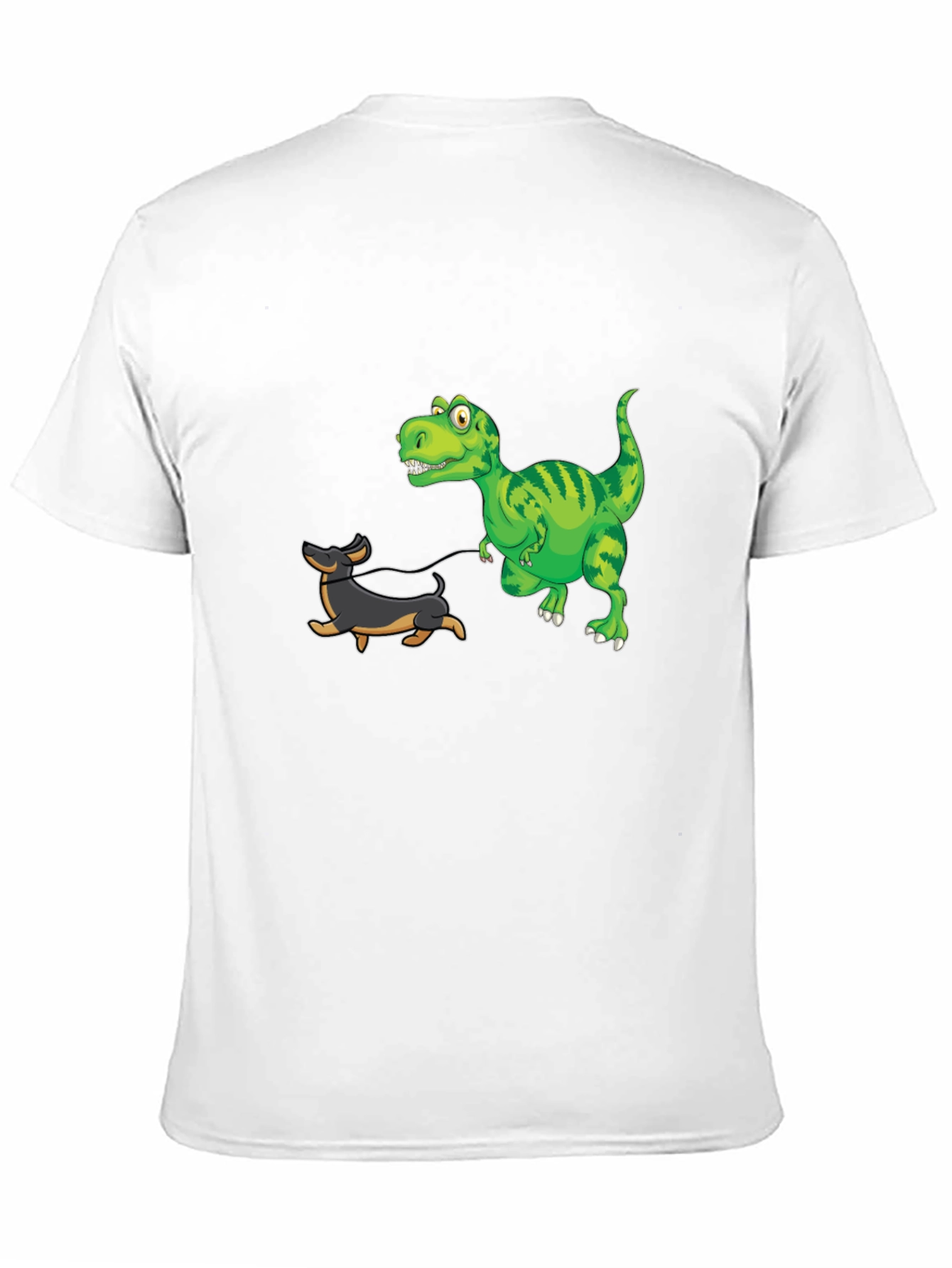 Black Dino Dog Walk Black T-Shirt view 11
