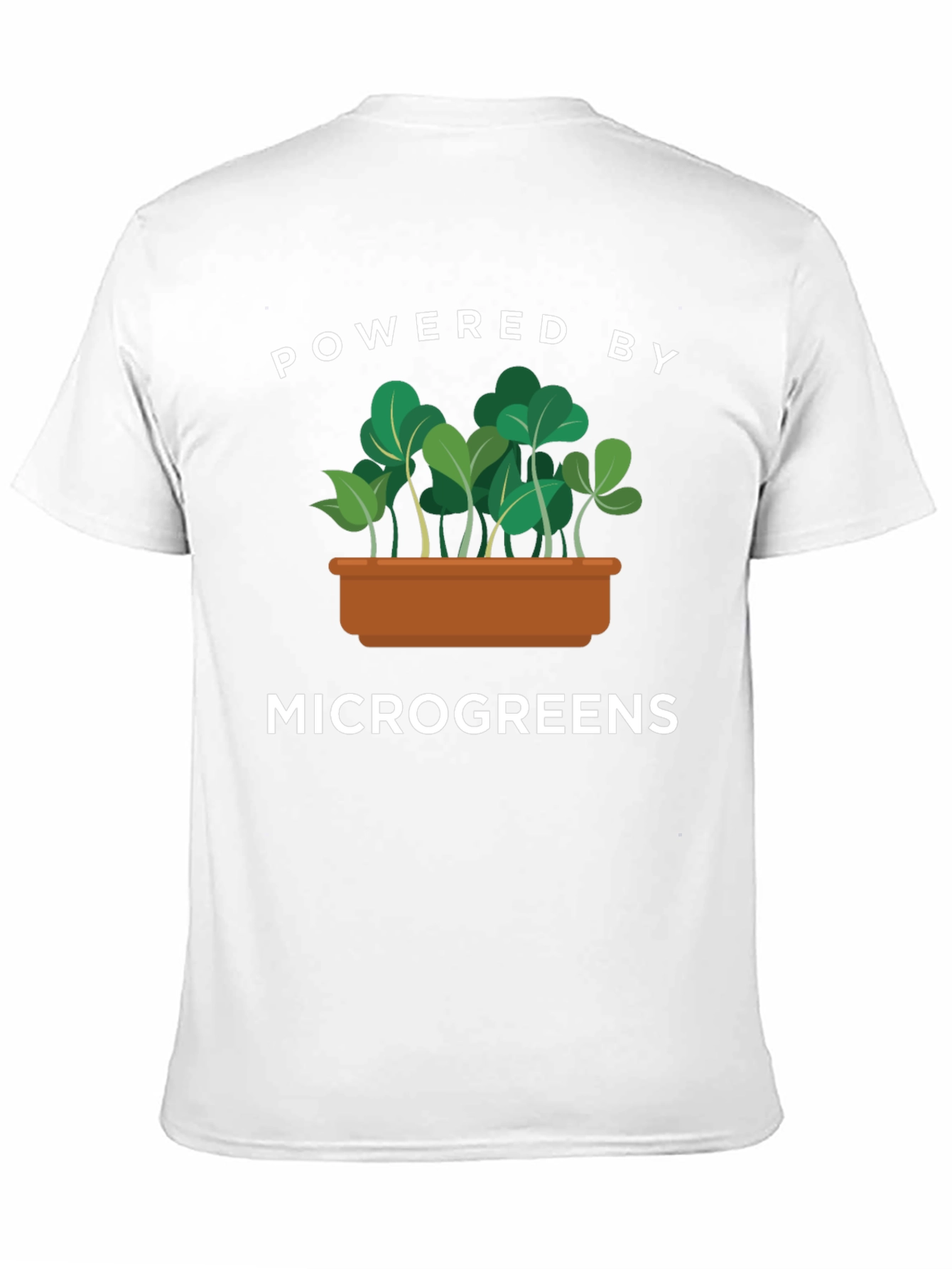 Black Powered by Microgreens T-Shirt view 11