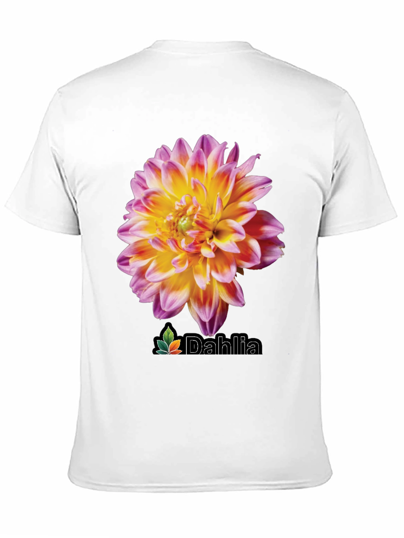 Black Dahlia Flower Graphic Black T-Shirt view 11