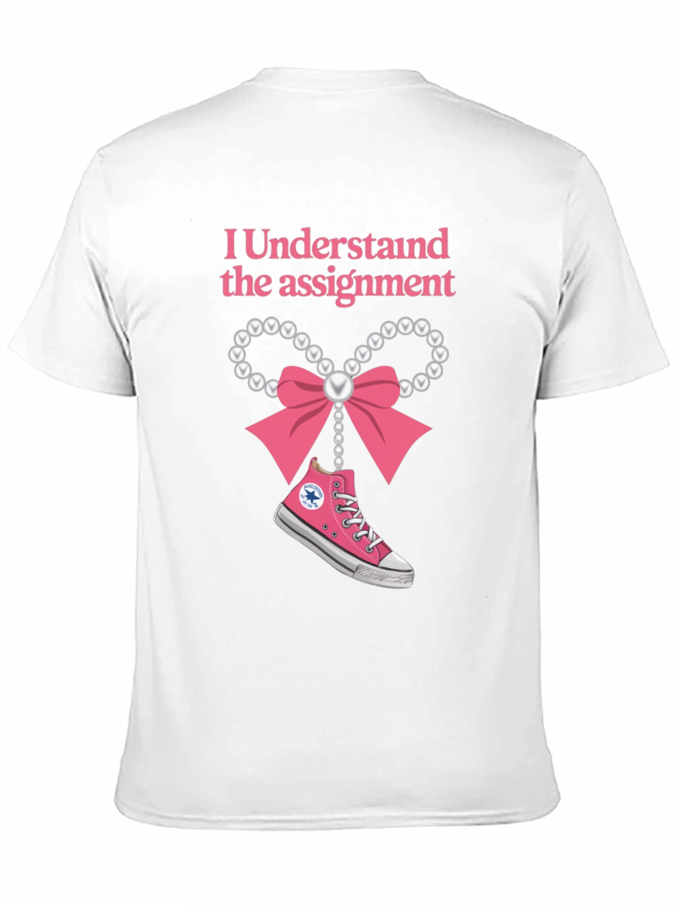 Black I Understand The Assignment Pink Bow T-Shirt view 11